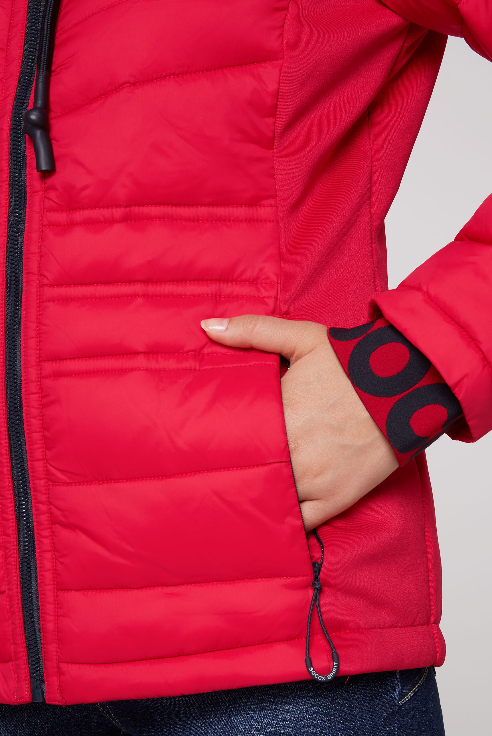 SOCCX Steppjacke, ohne Kapuze, mit Windfangleiste