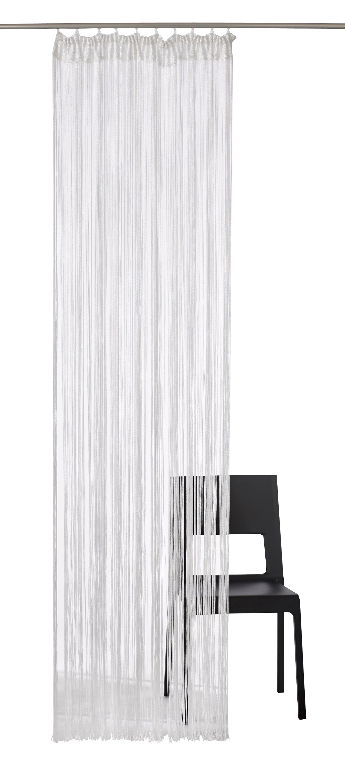 OTTO home Fadenvorhang "Fao-Uni" Stangendurchzug 1 Stk. tlg. Kräuselband, multifunktional, transparent, Polyester, pflegeleicht