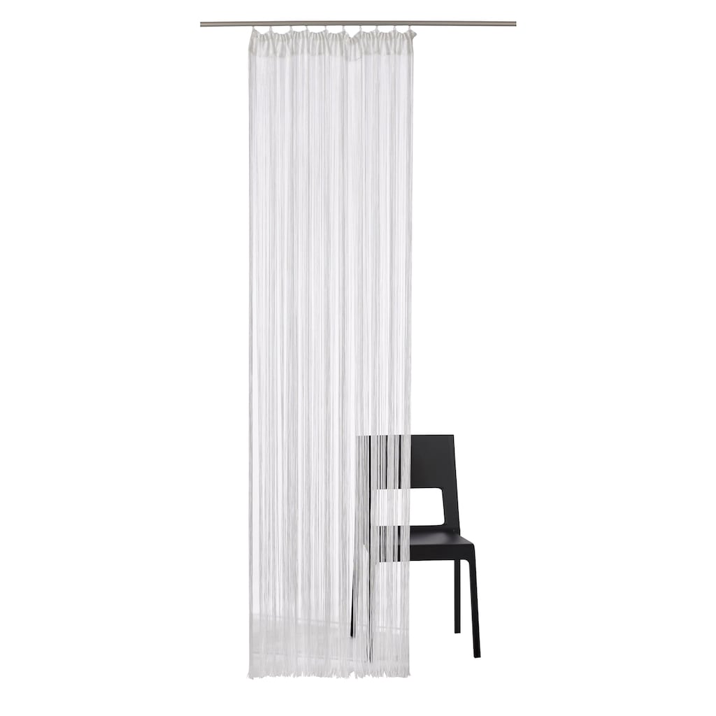my home Fadenvorhang »Fao-Uni«, (1 St.), Kräuselband, multifunktional, transparent, Polyester, pflegeleicht