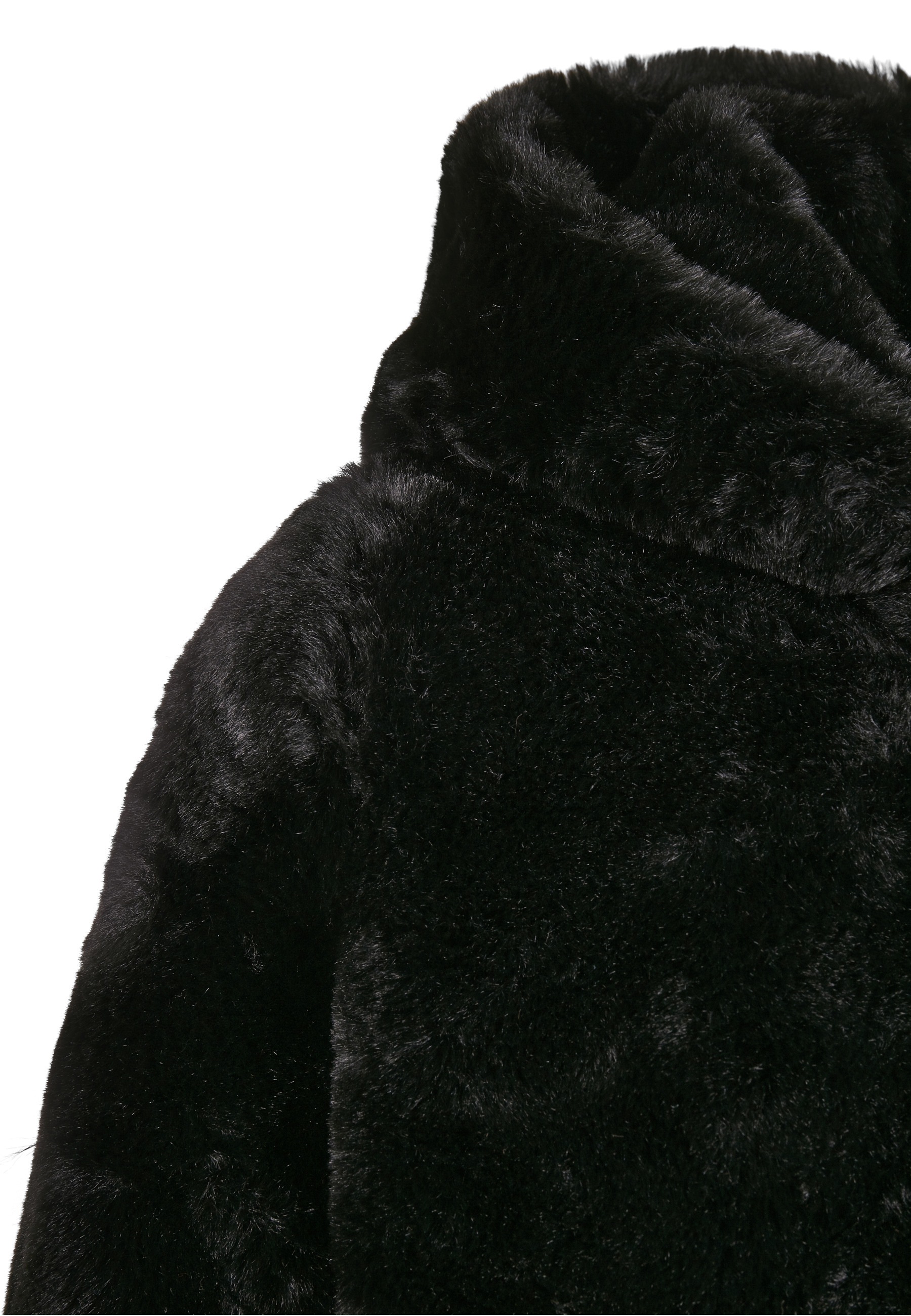 URBAN CLASSICS Winterjacke »Urban Classics Damen Girls Hooded Teddy Coat« 1 Stk. tlg. mit Kapuze