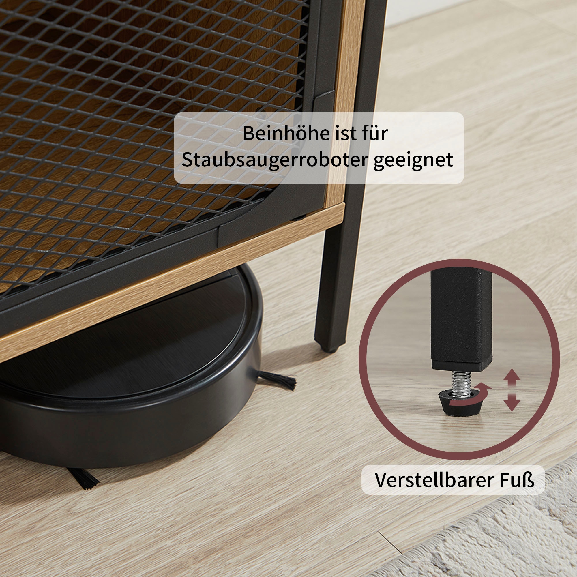 OTTO home TV-Board »Amance«, mit natürlichen ABS-Kanten und langlebigem Metallgestell