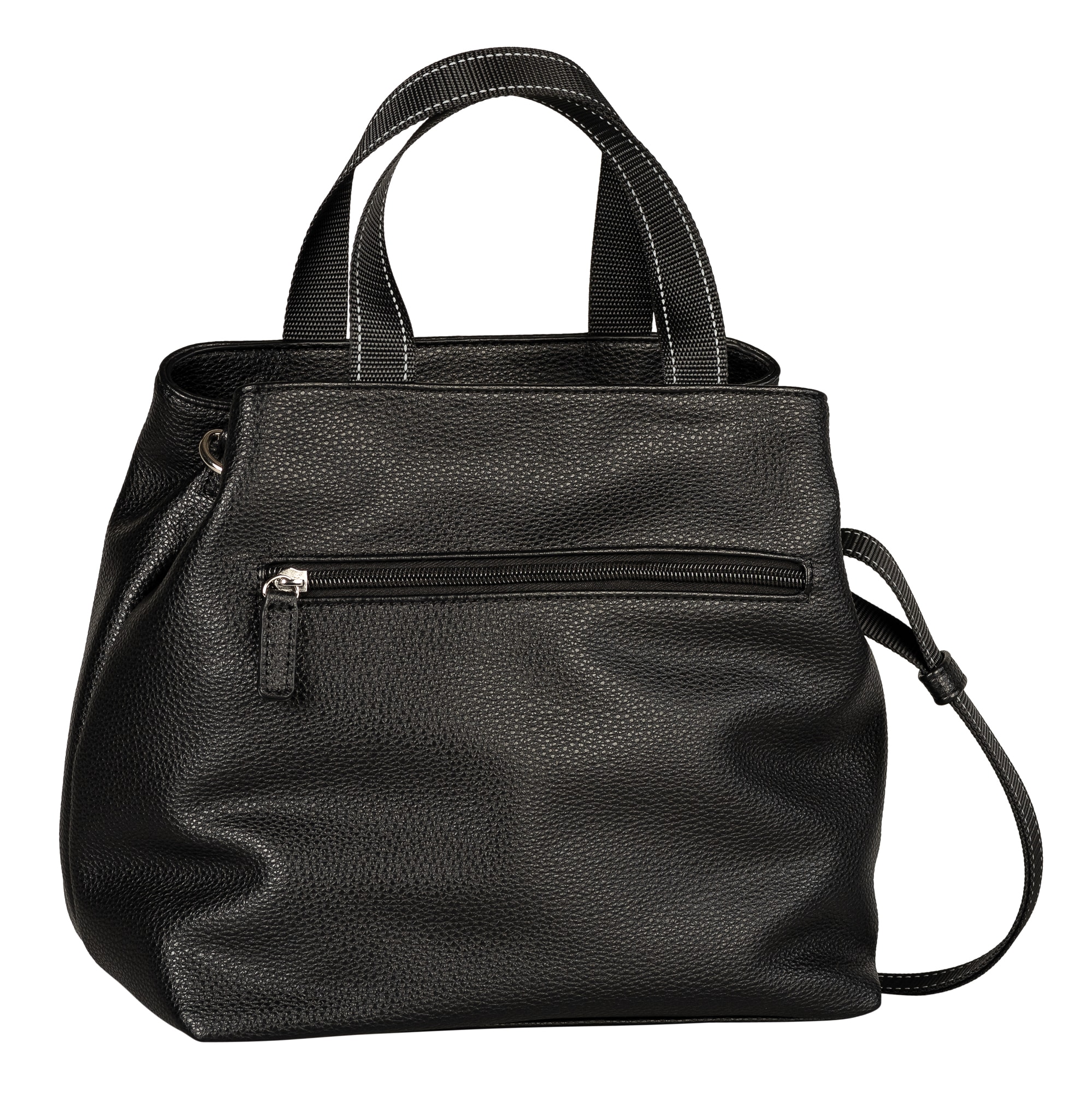 TOM TAILOR Denim Shopper »Marlow«, griffig leichtes Lederimitat mit reflektierendem Logo und Zierlinien