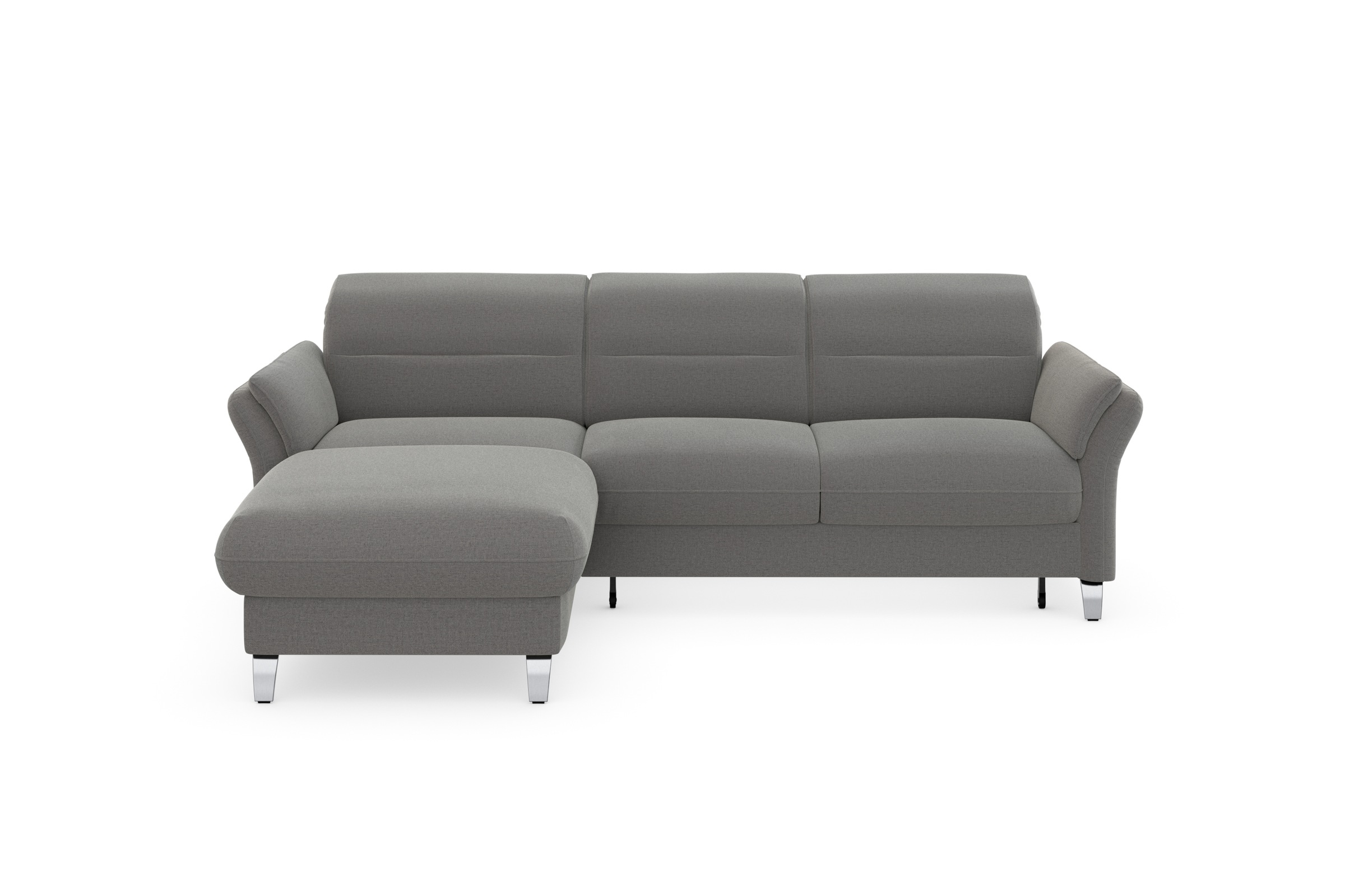sit&more Ecksofa »Grenoble L-Form mit Federkern«, wahlweise mit Bettfunktion, Bettkasten, Arm- und Kopfteilverstellung