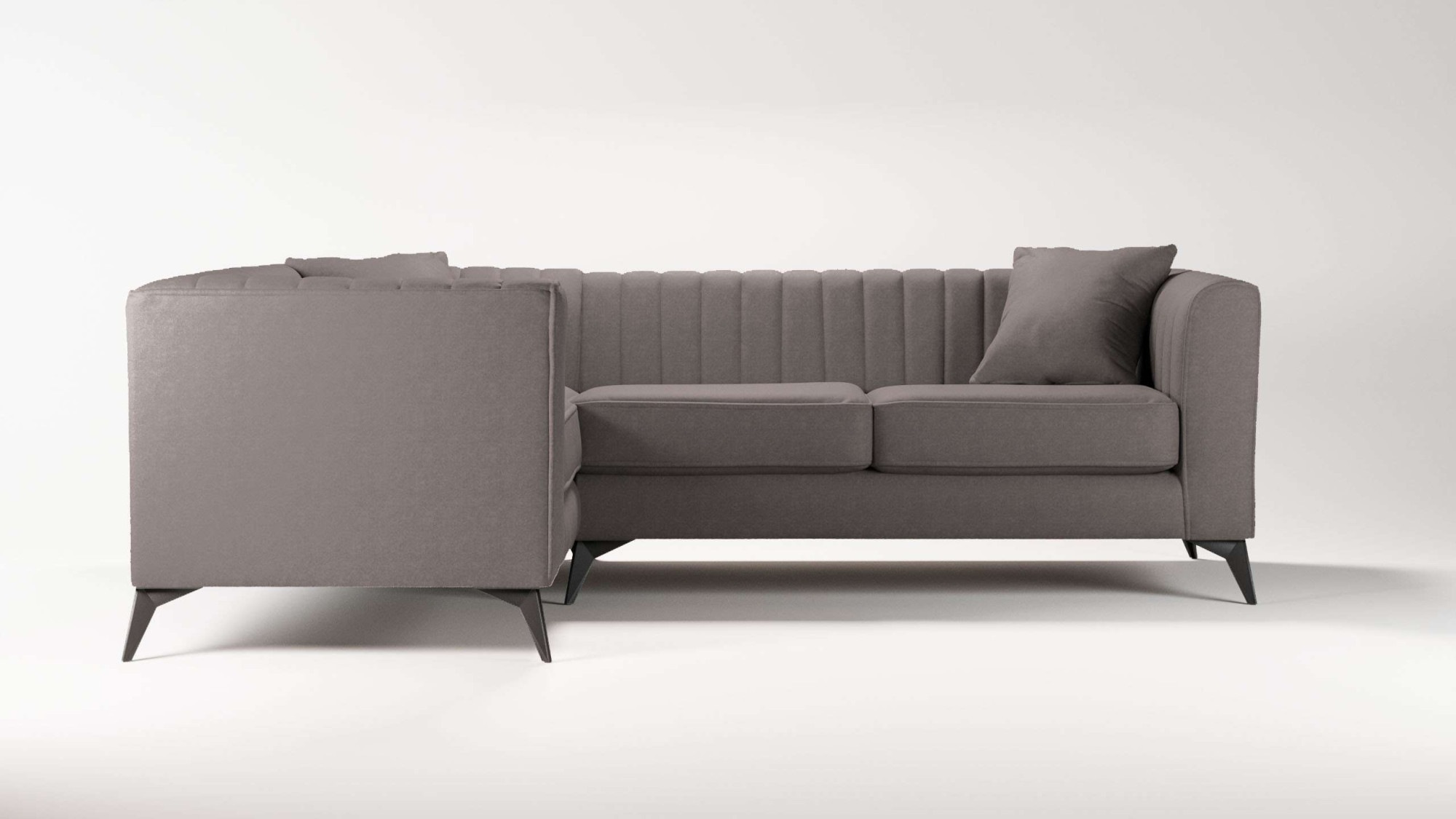 Places of Style Ecksofa "MATTHEW L-Form ideal für kleine Räume, Maße B/T/H: günstig online kaufen