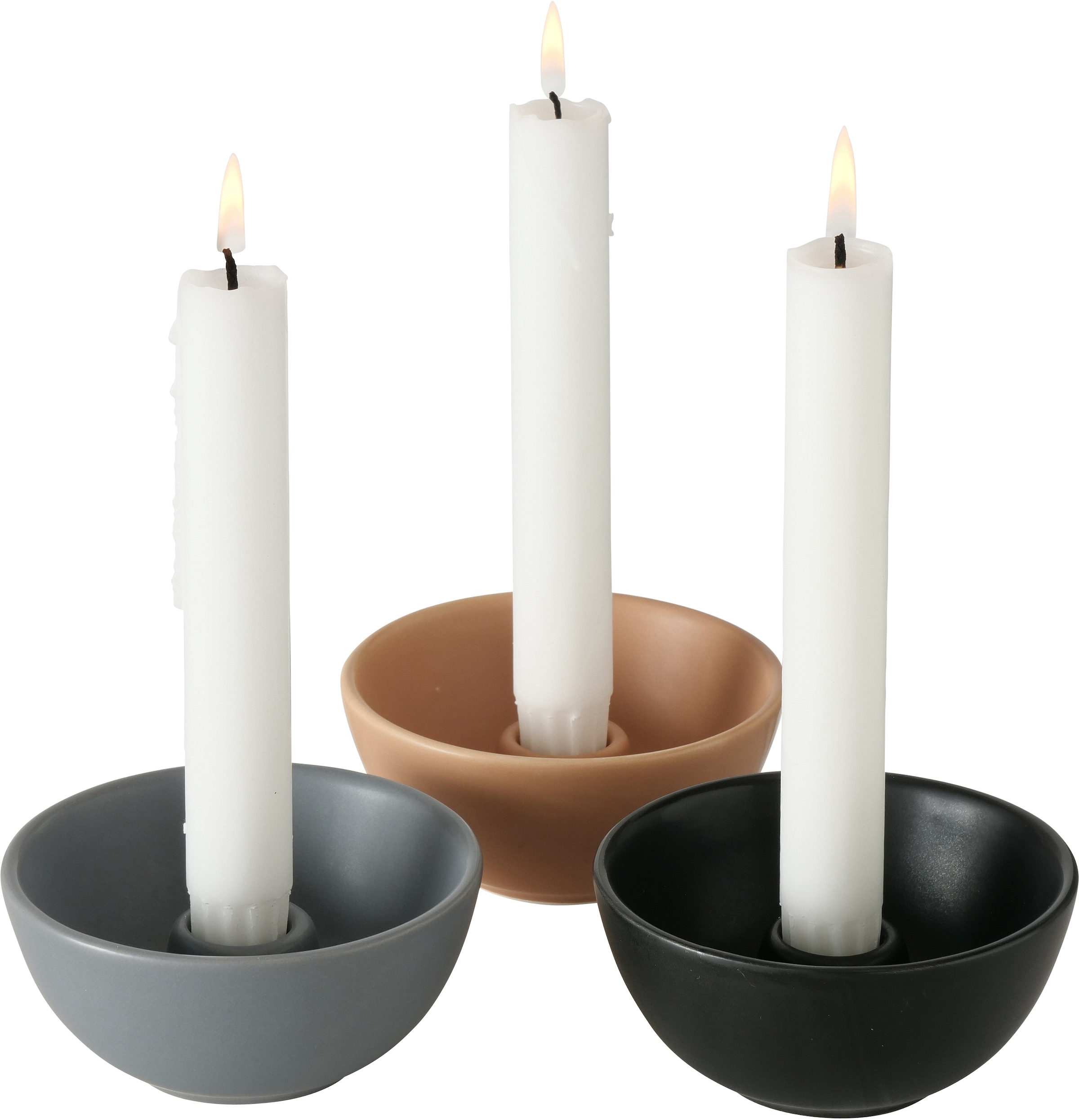 BOLTZE Kerzenleuchter »Franyo«, (Set, 3 St.), aus Stein bestellen | BAUR