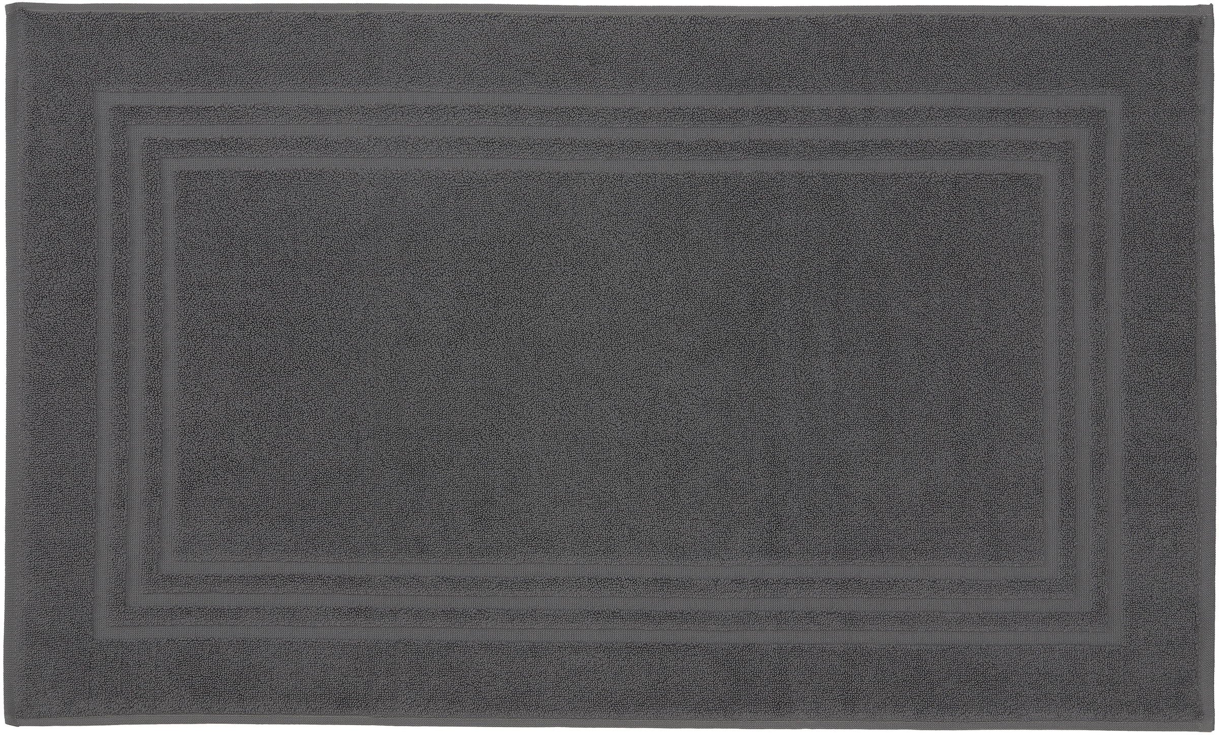 Kleine Wolke Badematte "Lodge, Badvorleger" Höhe 80 mm beidseitig nutzbar Badteppich, Frottier-Qualität, Uni Farben, mit Bordüre