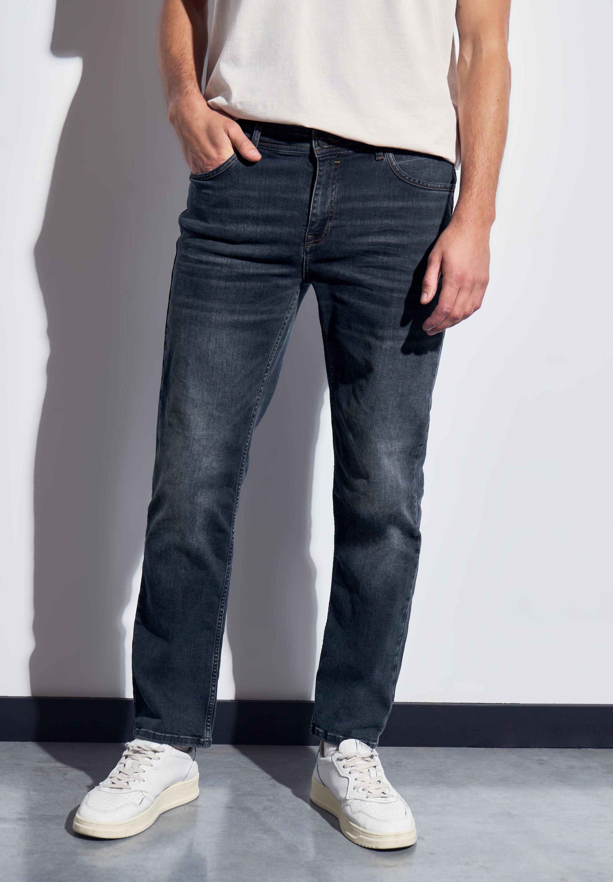 STREET ONE MEN Regular-fit-Jeans, aus Baumwolle mit Stretchanteil günstig online kaufen