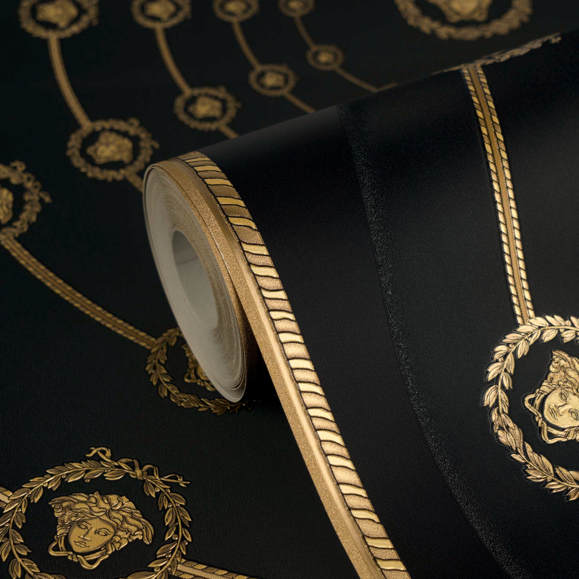 Versace Vliestapete »Versace 6 I Love Baroque –« 3D-Optik | Barock | Motiv geprägt Geometrisches Kreisdesign mit edlem Glanz & fein strukturierter Optik