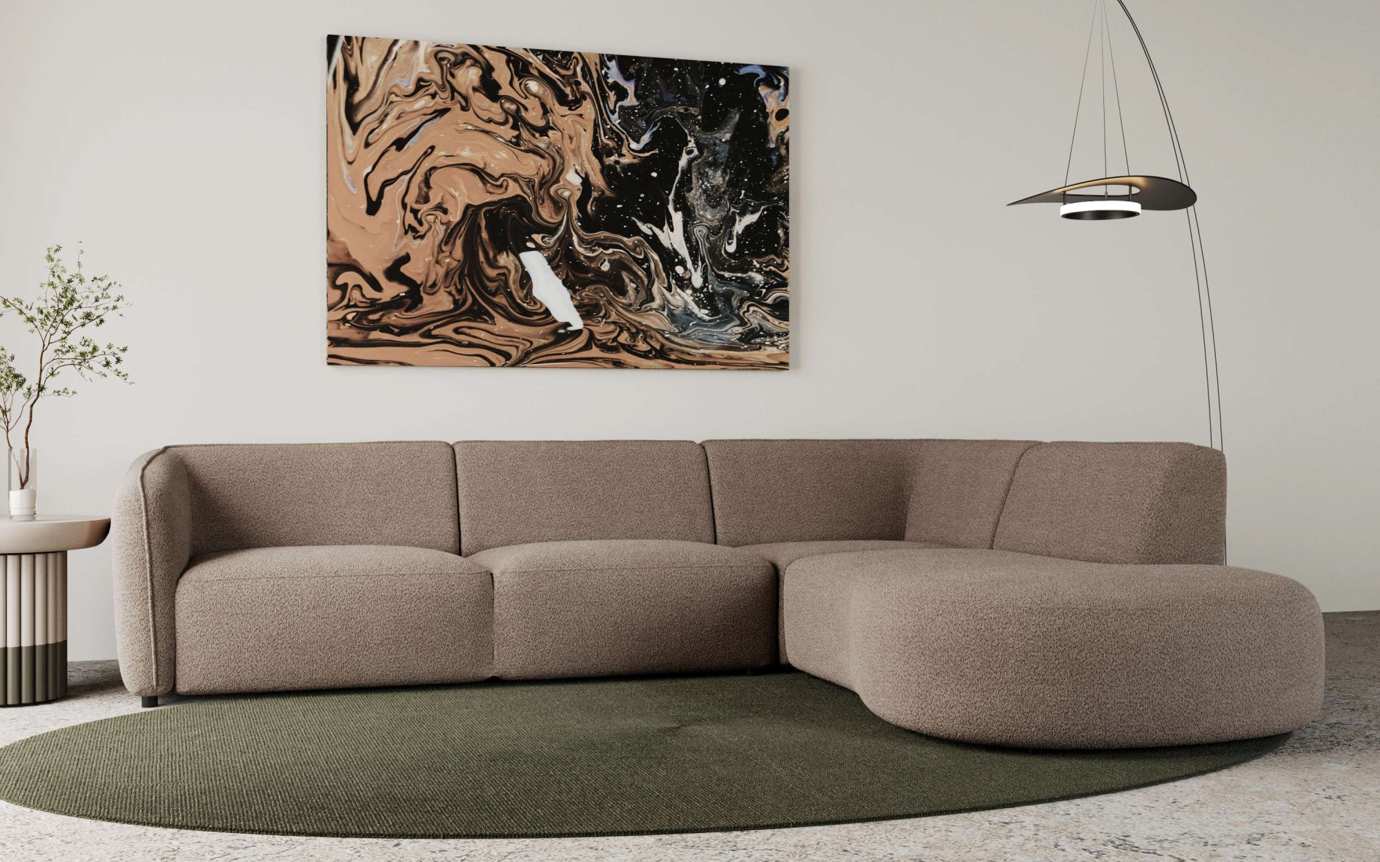 andas Ecksofa »Ostrup«, schlichtes modernes Design, in verschiedenen Farben