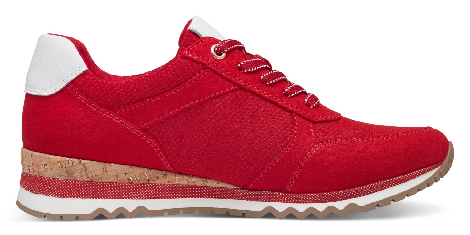 MARCO TOZZI Keilsneaker, Freizeitschuh, Halbschuh, Schnürschuh in veganer Verarbeitung