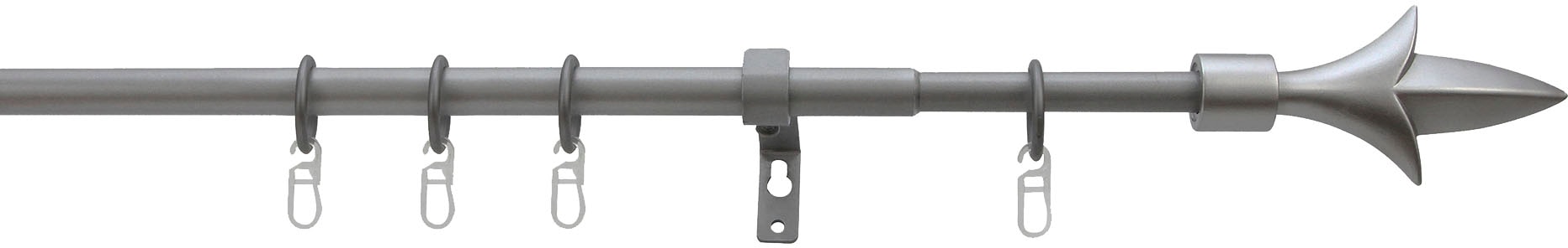 indeko Gardinenstange "Erfurt" Ø 16 mm 1 läufig-läufig ausziehbar stufenlos günstig online kaufen