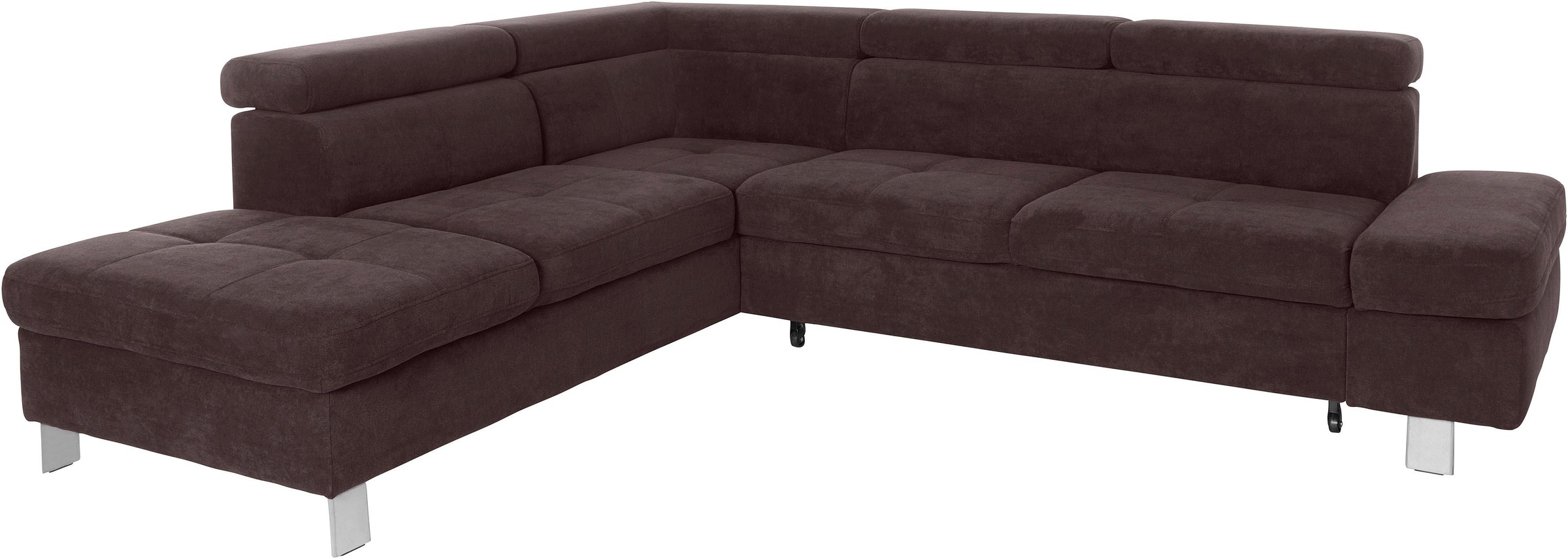 exxpo - sofa fashion Ecksofa »Fiji, L-Form«, mit Kopf- bzw. Rückenverstellung, wahlweise mit Bettfunktion