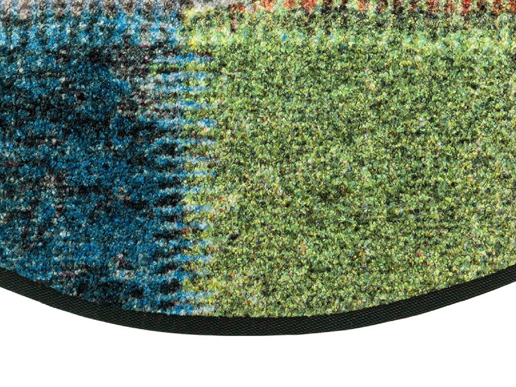BAUR waschbar | Patches«, rund, Design, wash+dry Fußmatte rutschhemmend, Rechnung Schmutzfangmatte, by Kleen-Tex modernes Patchwork »Vintage auf