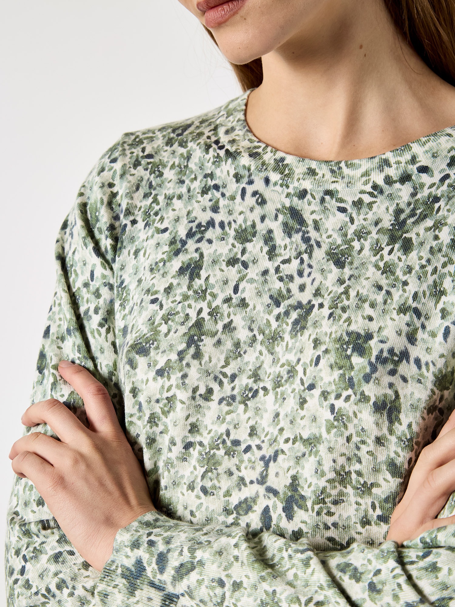 Apricot Strickpullover »Feinstrickpullover« mit Blumenmuster