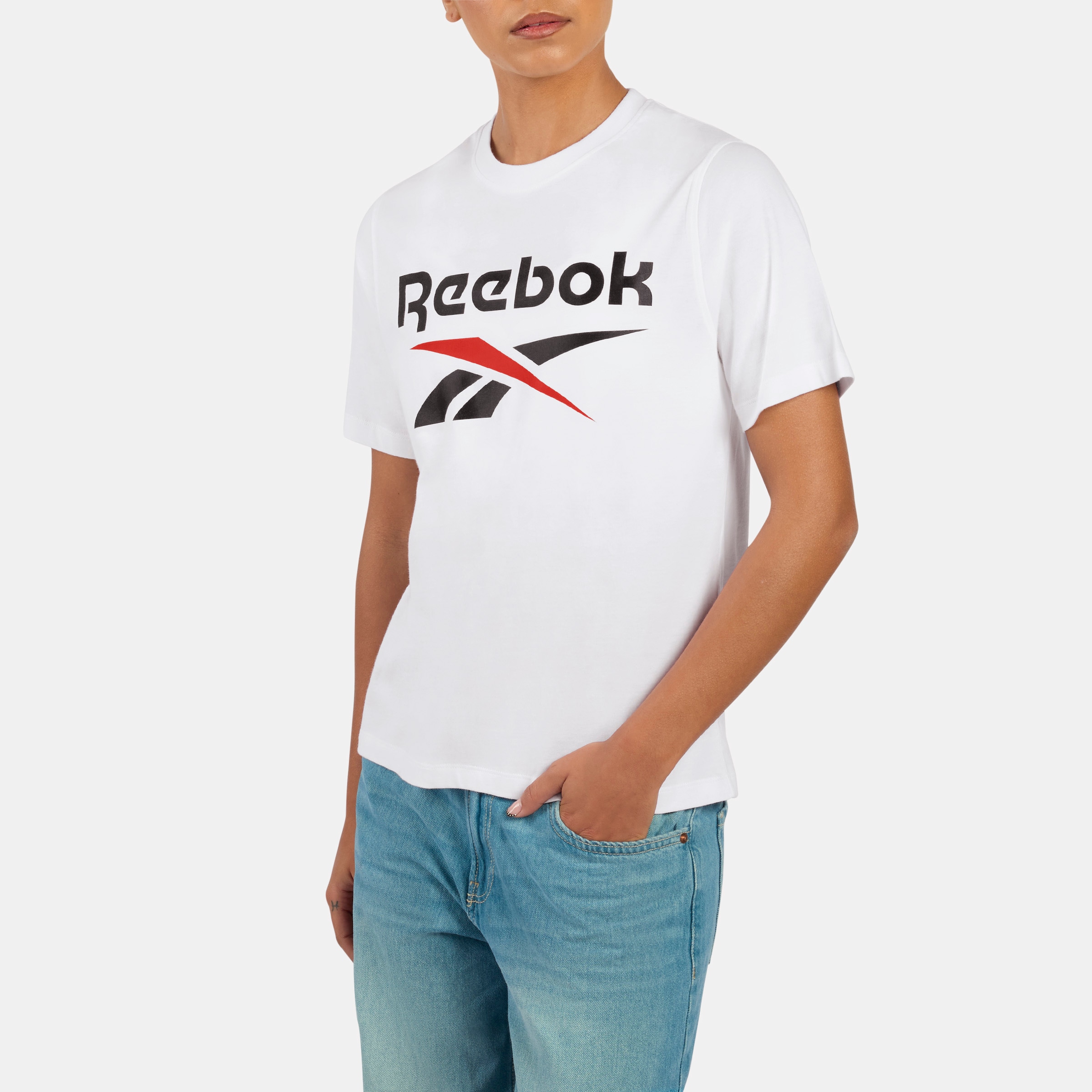 Reebok T-Shirt "WREN 2 COLOUR LOGO CREW SS TEE" für Erwachsene, sportlicher günstig online kaufen