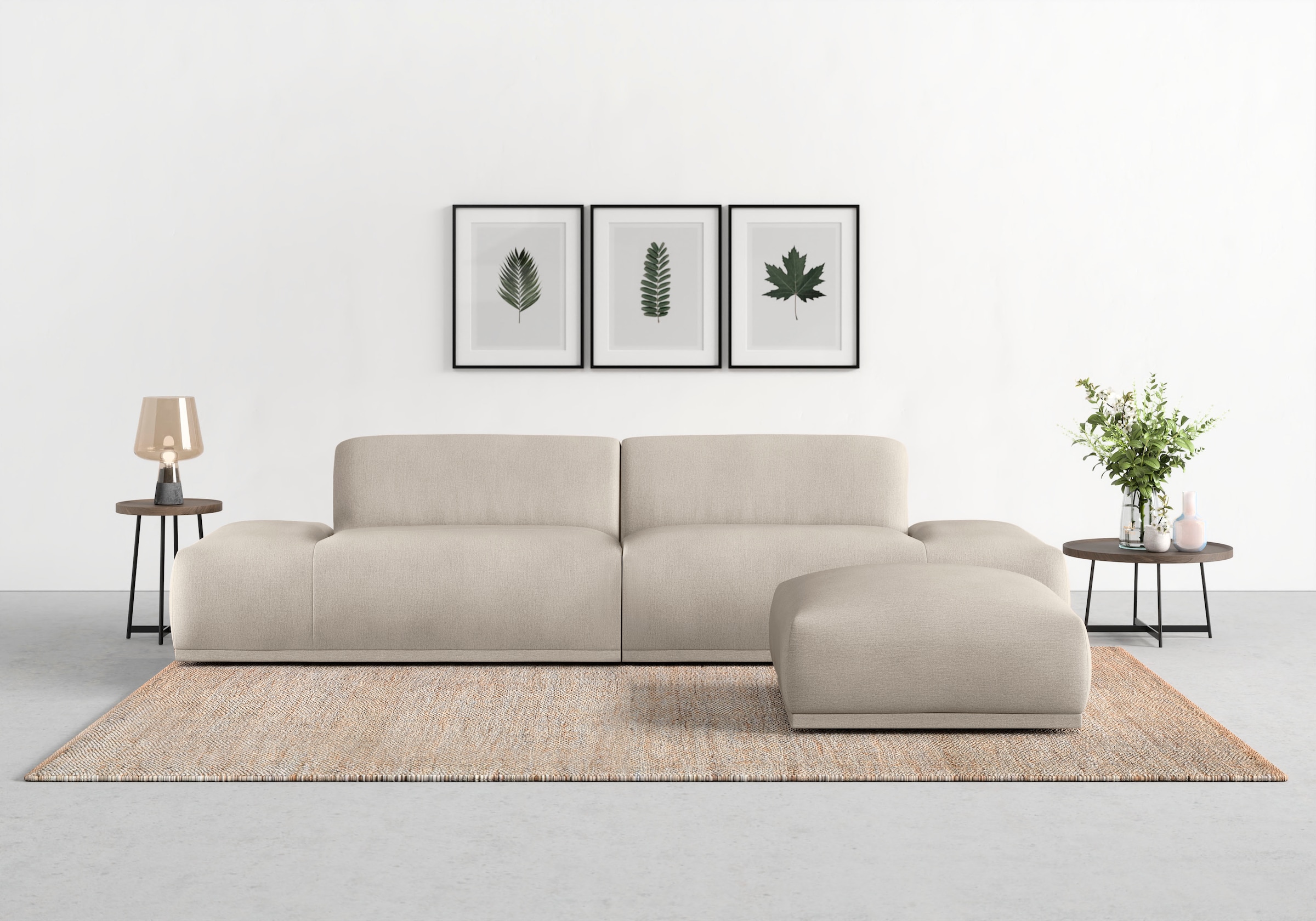 TRENDMANUFAKTUR Big-Sofa »Braga, toller Sitzkomfort, Designsofa«, in moderner Optik, mit hochwertigem Kaltschaum