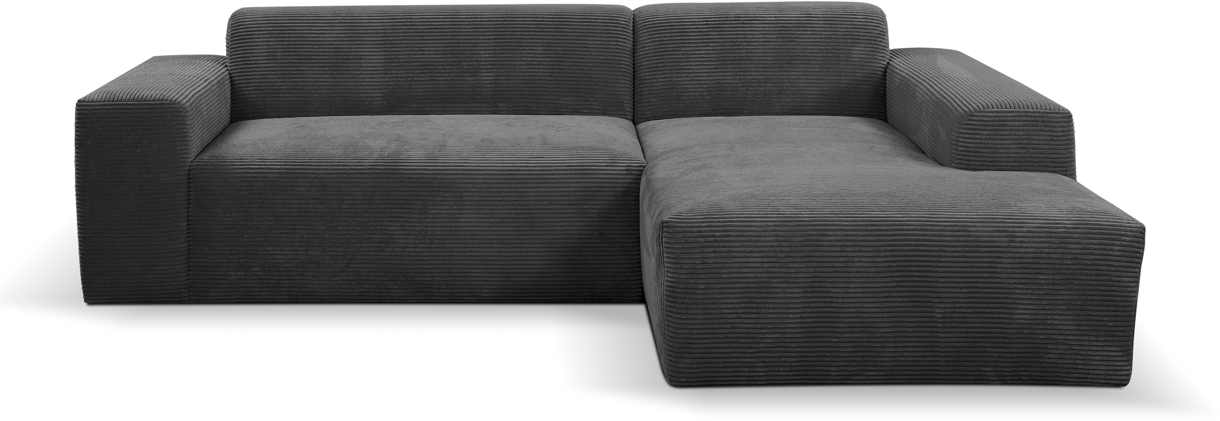 WERK2 Ecksofa »Zeus-L modern und zeitlos, Breite 253cm, bequemes Sofa«, Curvy Trend Ecksofa mit urbaner Optik
