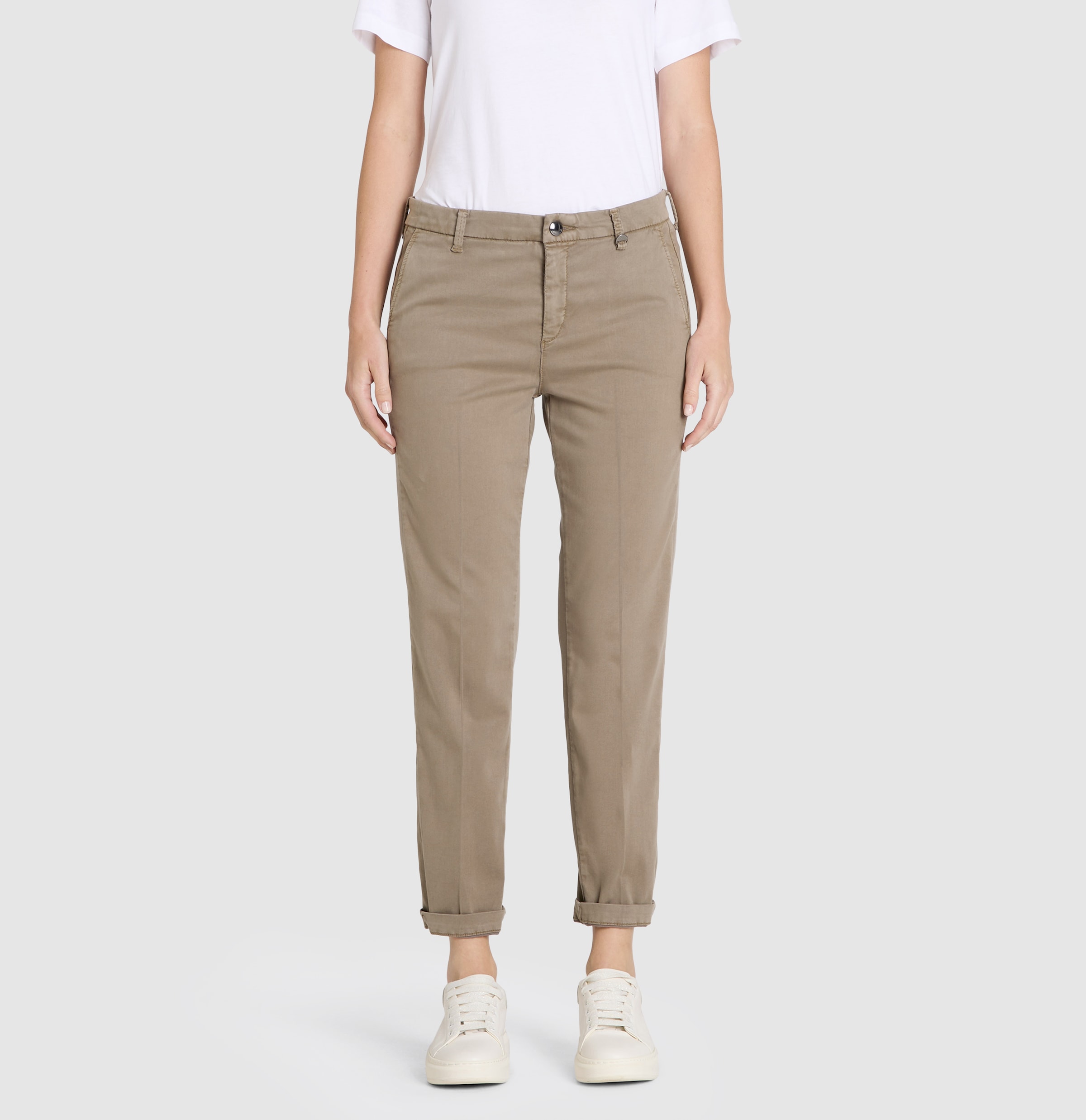 MAC Chinohose "CHINO turn up", mit dezentem Glanz, elegant und sportiv zugl günstig online kaufen