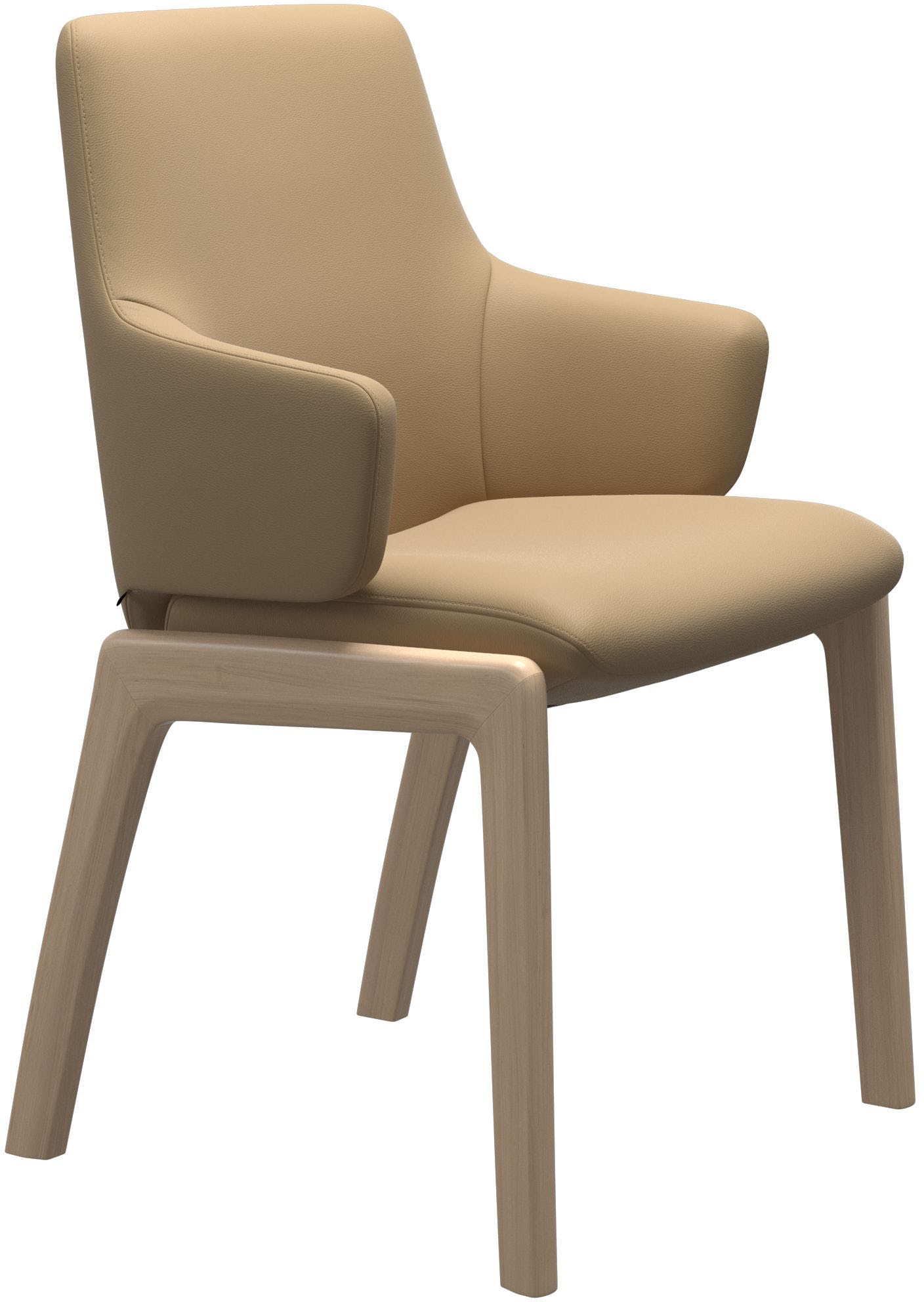 Stressless Polsterstuhl "Laurel" () Low Back mit Armlehne, Größe L, abgerundete Beine in Eiche gekalkt