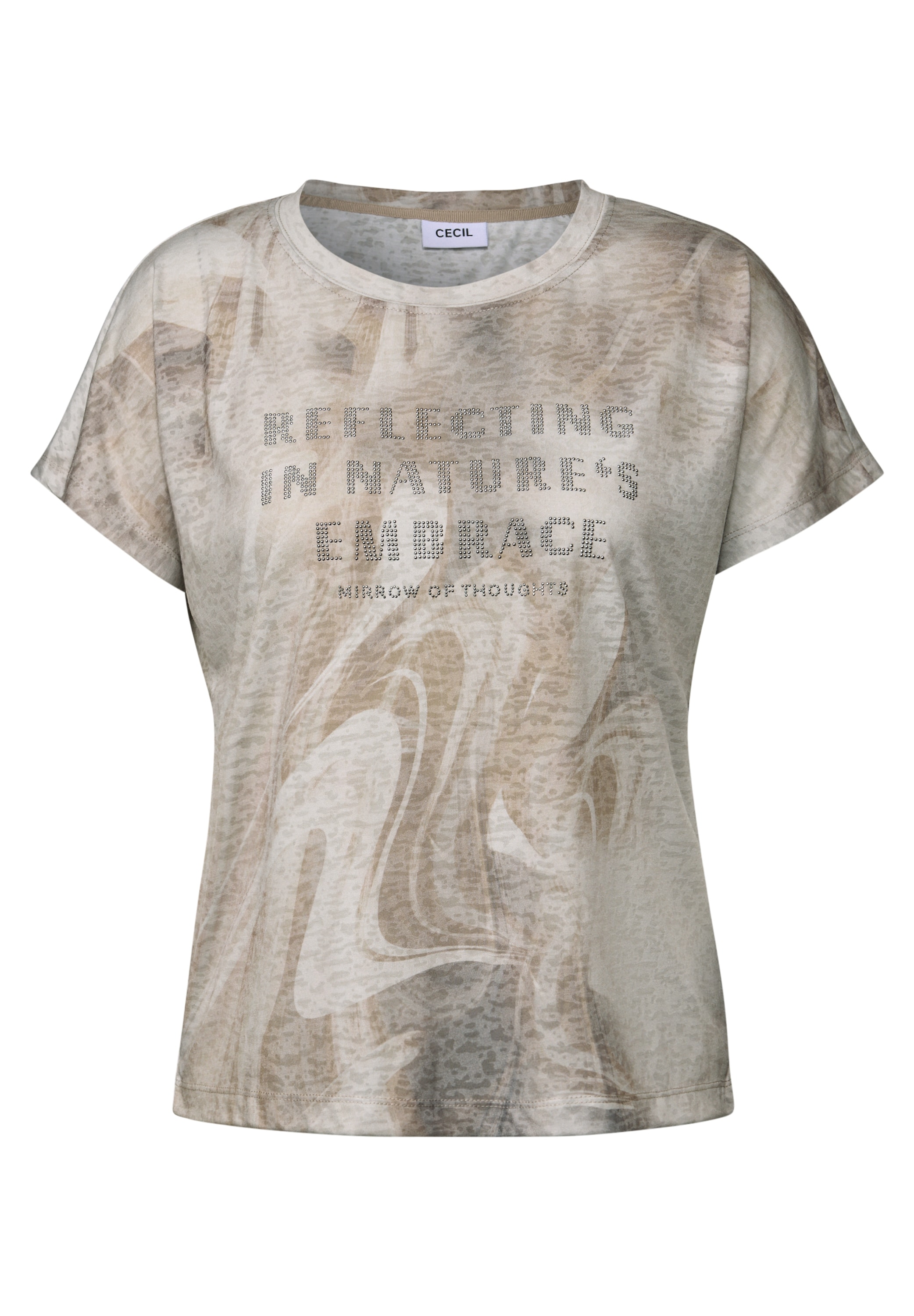 Cecil T-Shirt, mit Wording-Print