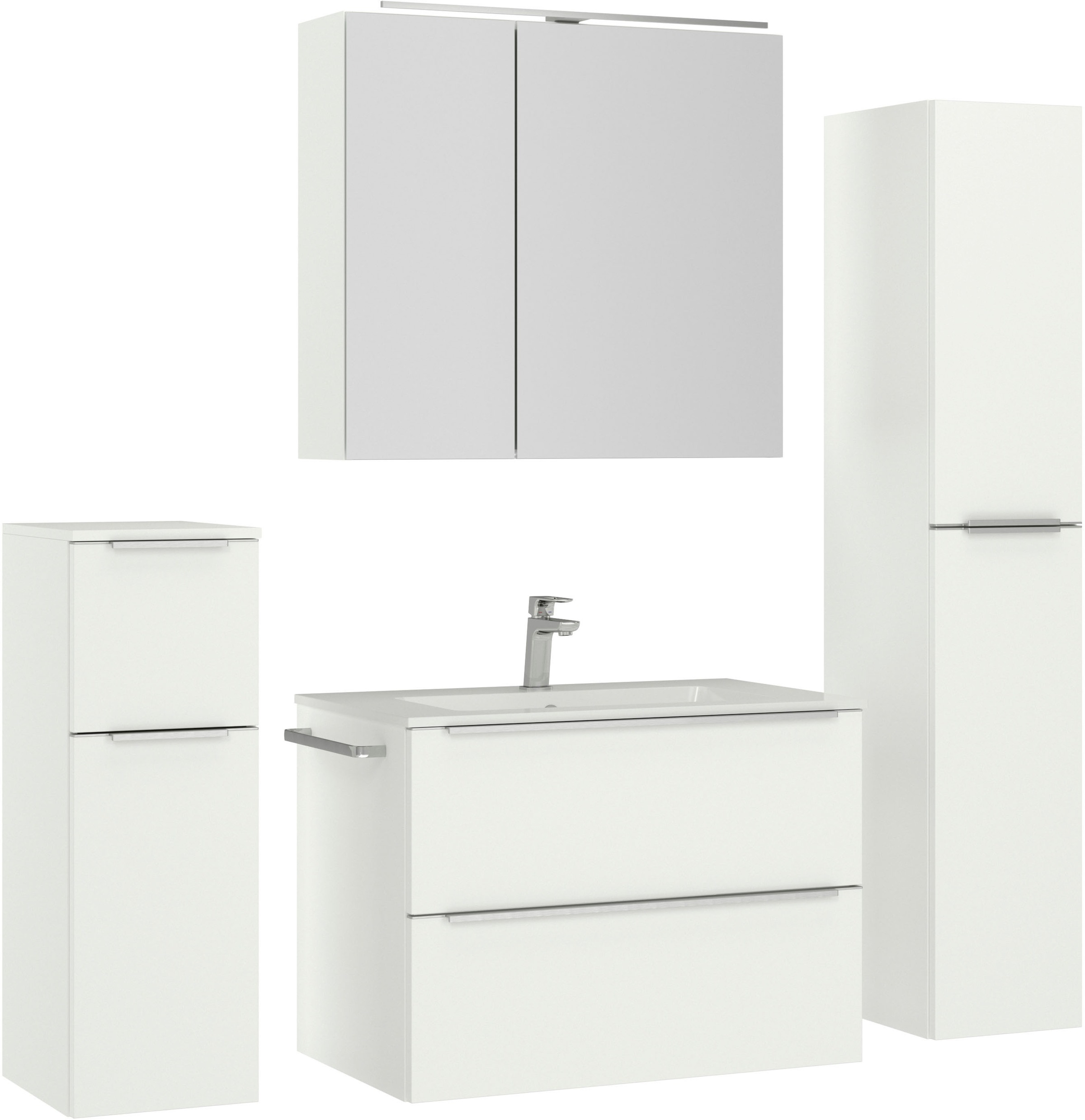 nobilia Badmöbel-Set "Levere" vormontiert, mit Soft-Close, 4 Stk. tlg. günstig online kaufen