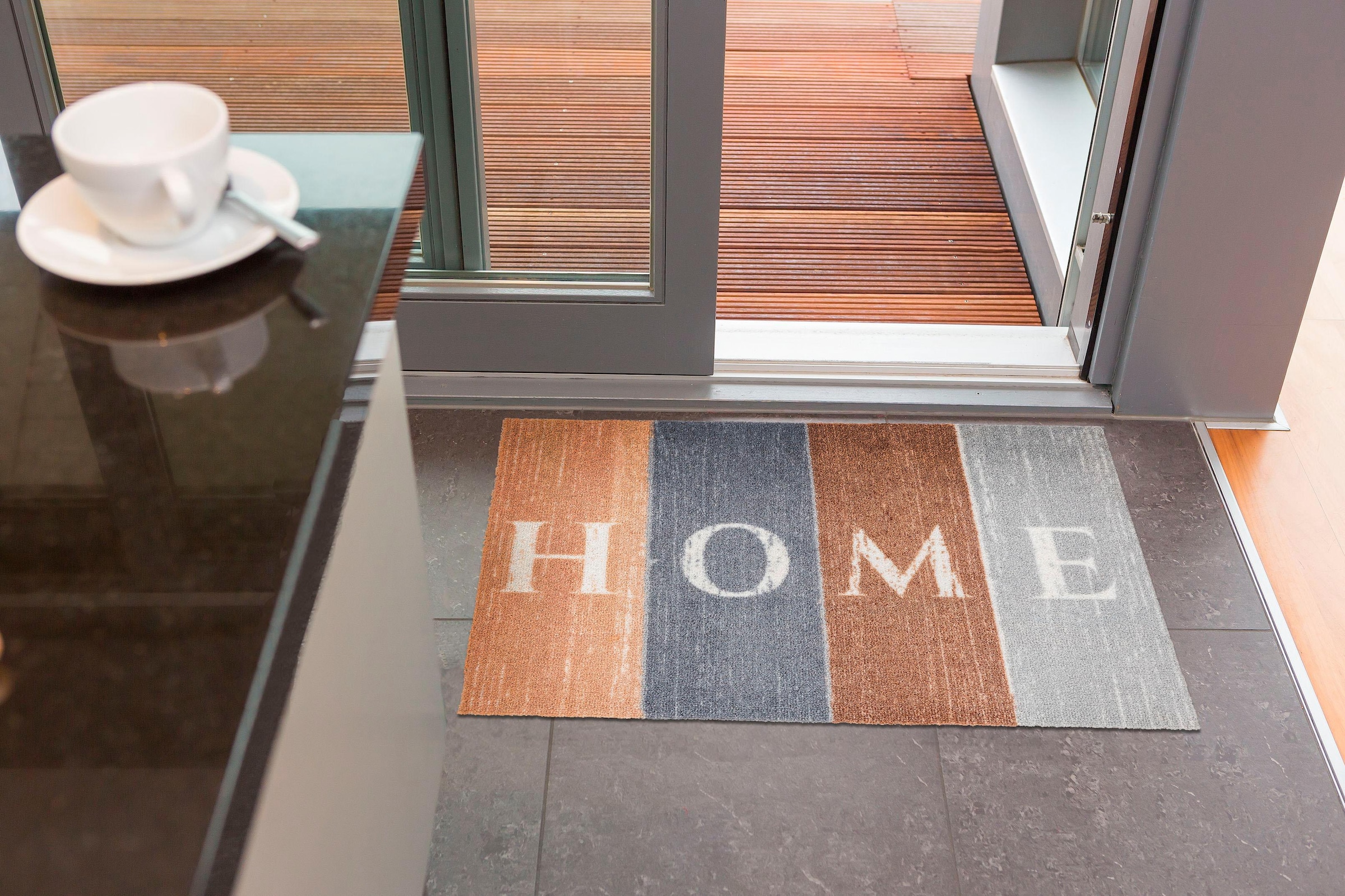 ASTRA Fußmatte »Miabella 1669« rechteckig 7 mm Höhe Schmutzfangmatte, mit Spruch, waschbar, In -und Outdoor geeignet