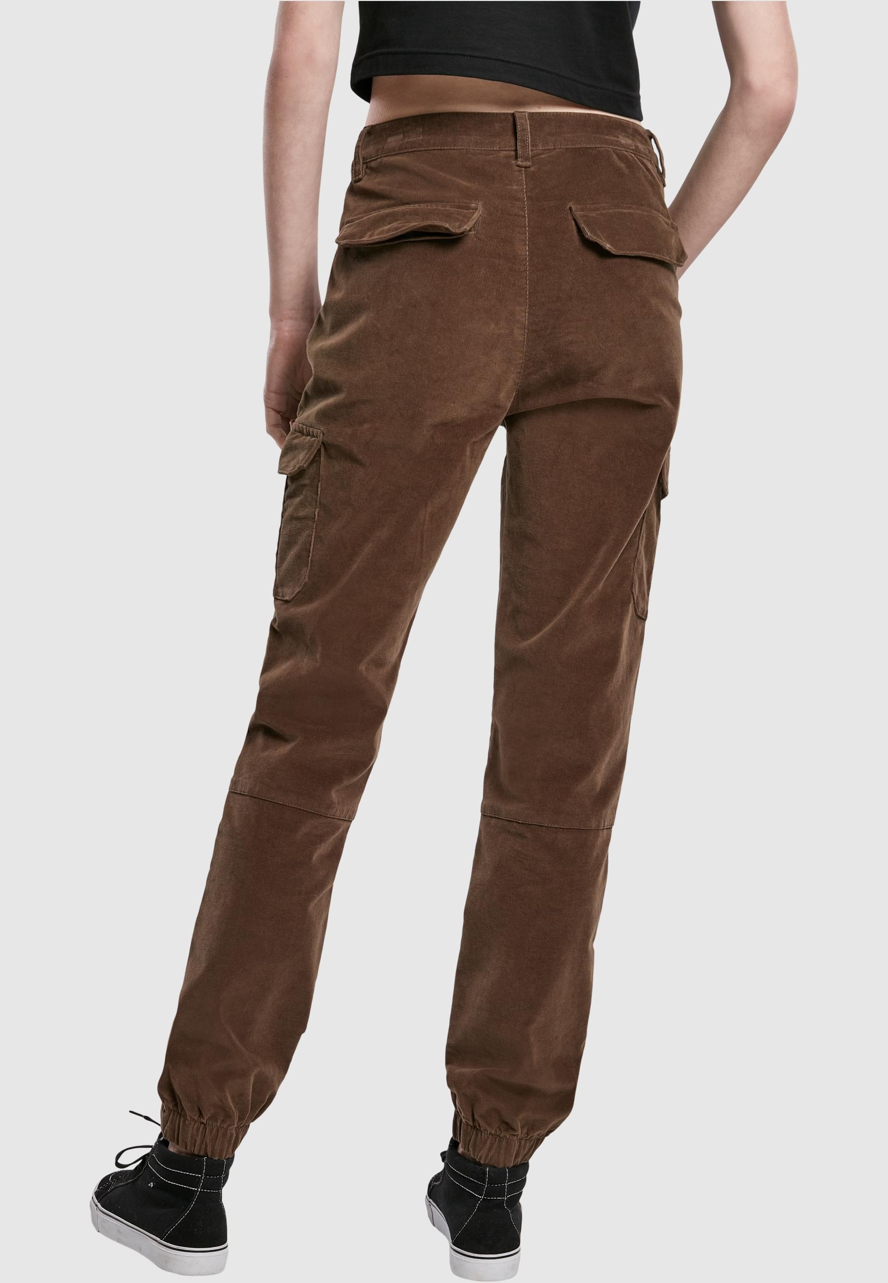 URBAN CLASSICS Cargohose »Urban Classics Damen Ladies High Waist Cargo Corduroy Pants«, (1 tlg.)