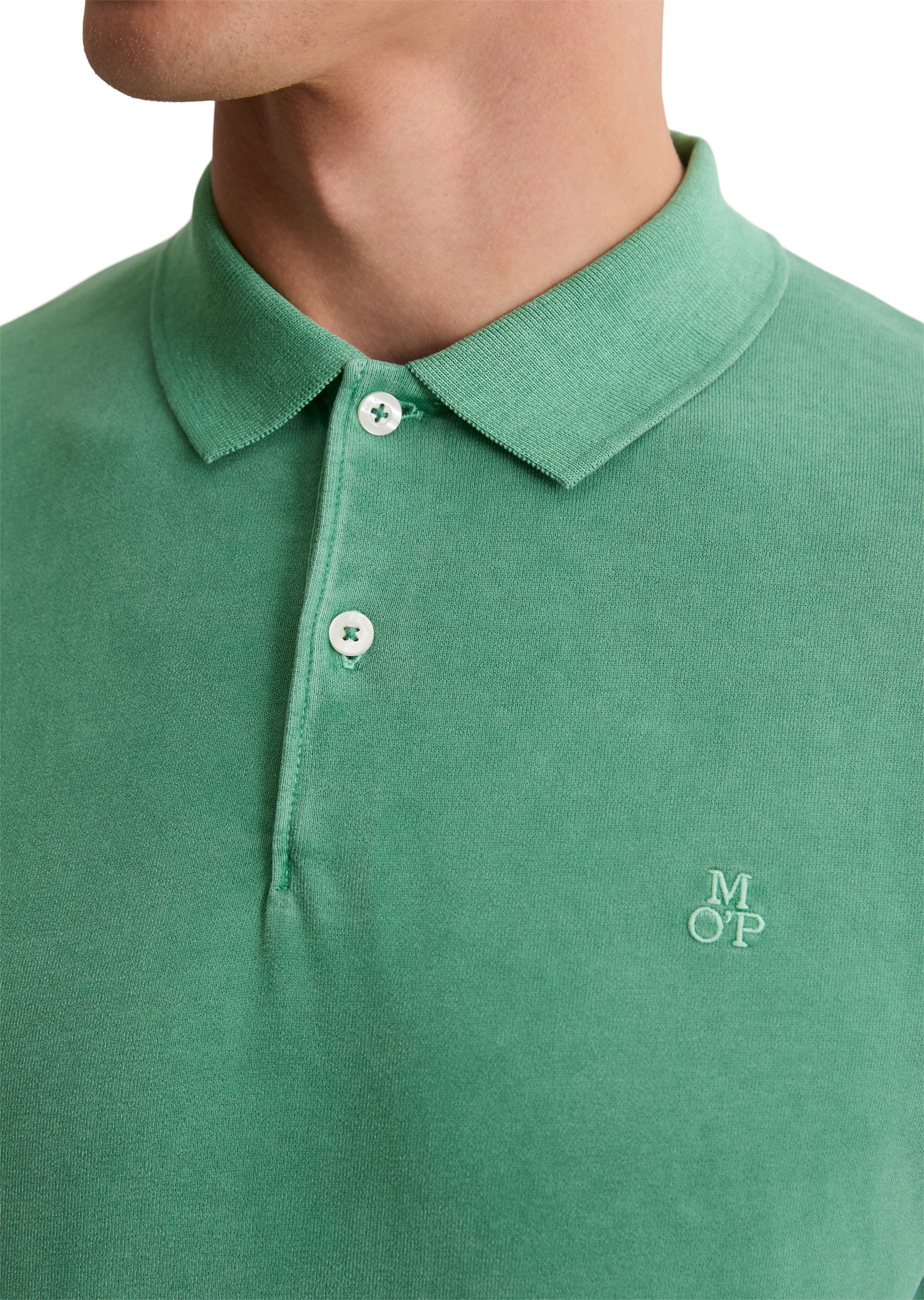 Marc O'Polo Langarm-Poloshirt »aus soft-touch Bio-Baumwoll-Jersey«