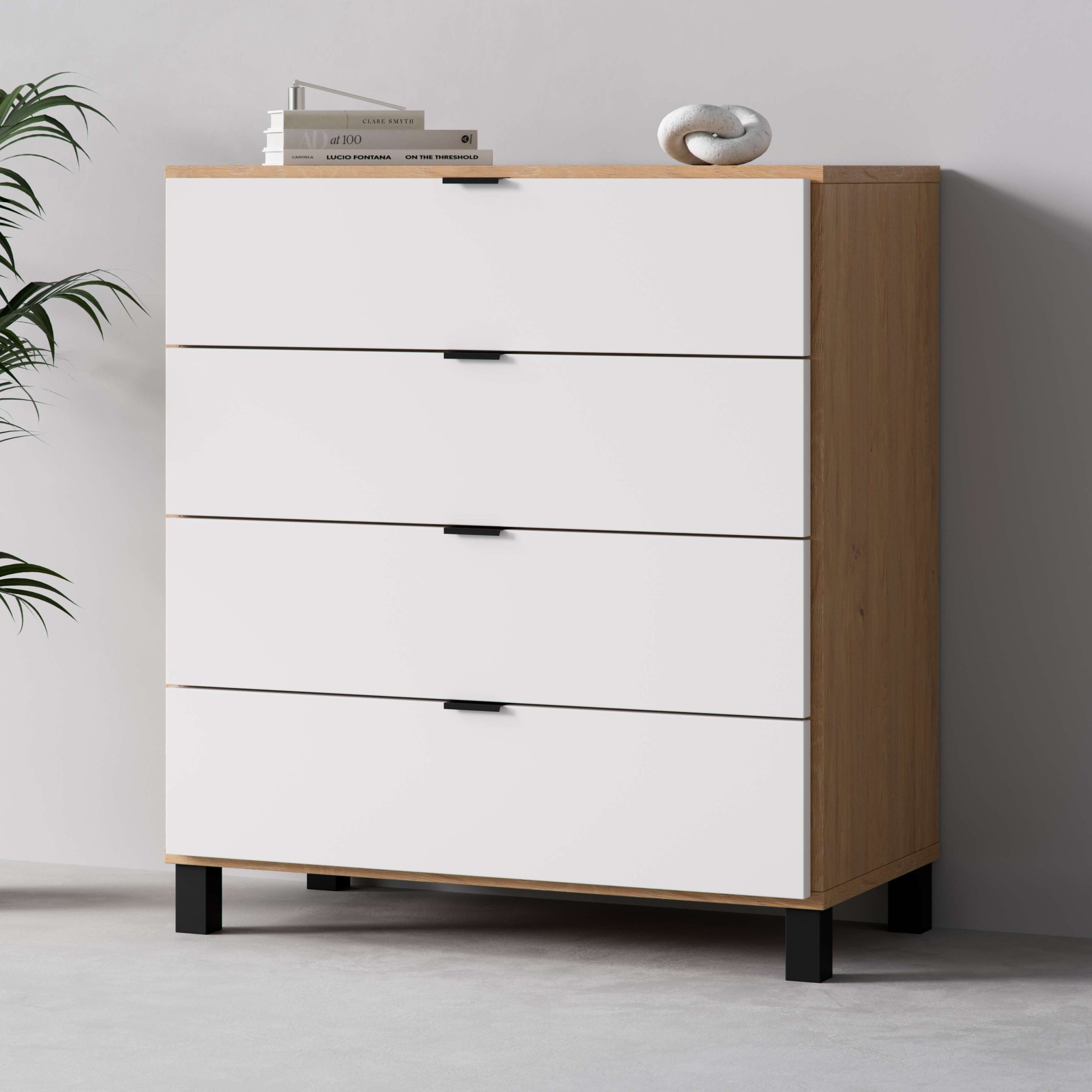 VOX Kommode "SIMPLE Sideboard mit 4 Schubladen, Maße B/T/H: 90/47/94,5 cm", günstig online kaufen