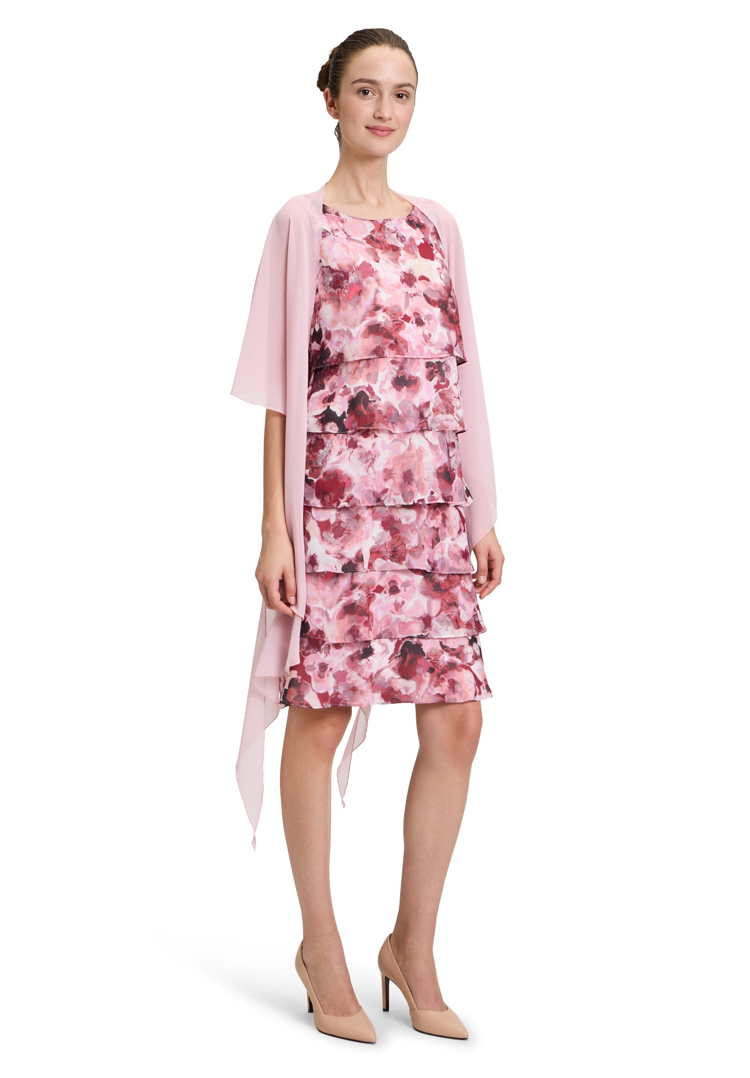 Vera Mont Multifunktionstuch "Damen Chiffonstola mit Volant" Nahtführung günstig online kaufen
