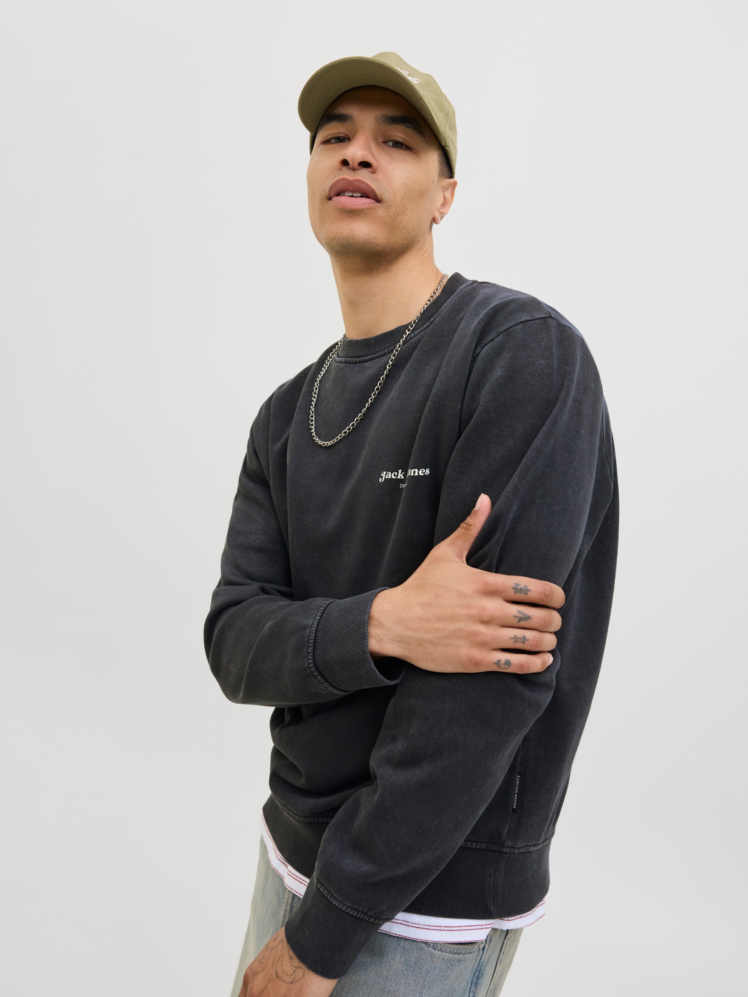 Jack & Jones Sweatshirt "JJEDOVER PRINT SWEAT CREW NECK" günstig online kaufen