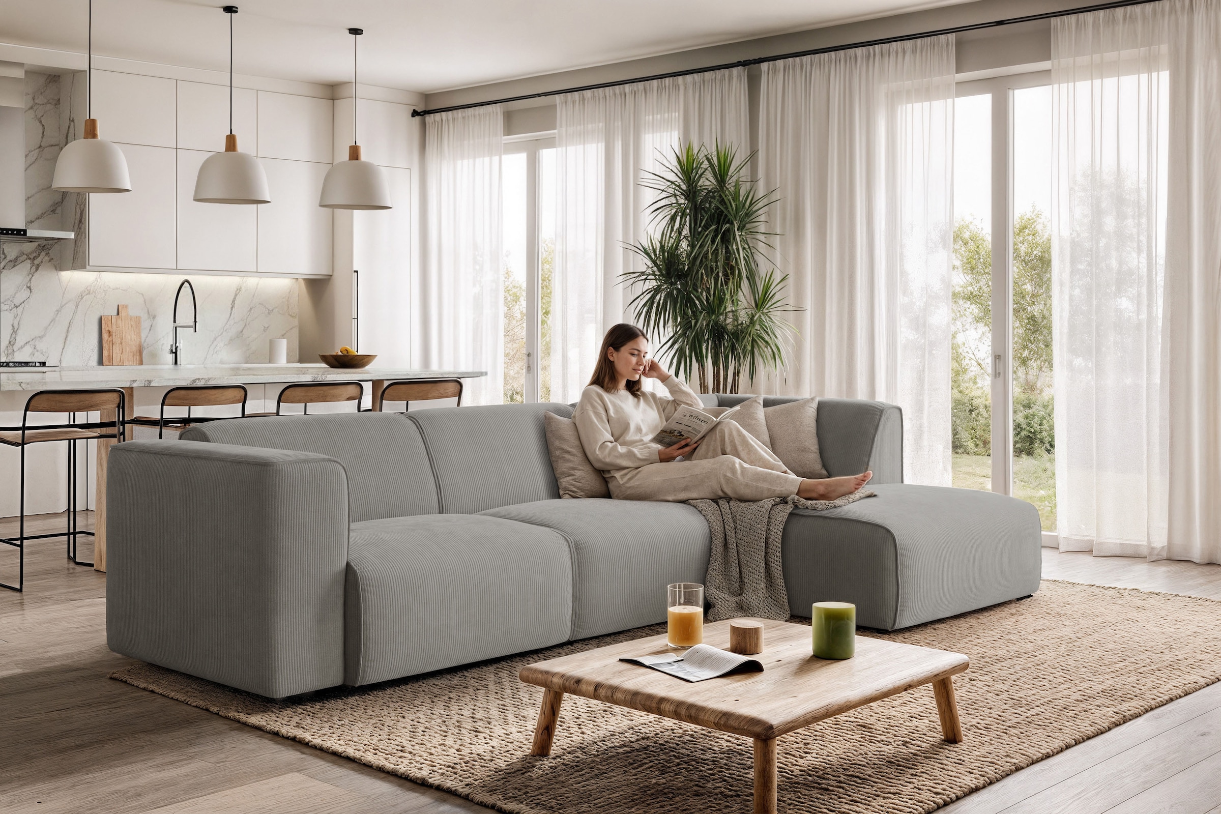 RAUM.ID Ecksofa "Merid L-Form, B: 295 cm - OTTO. Verlässliche Qualität." je günstig online kaufen