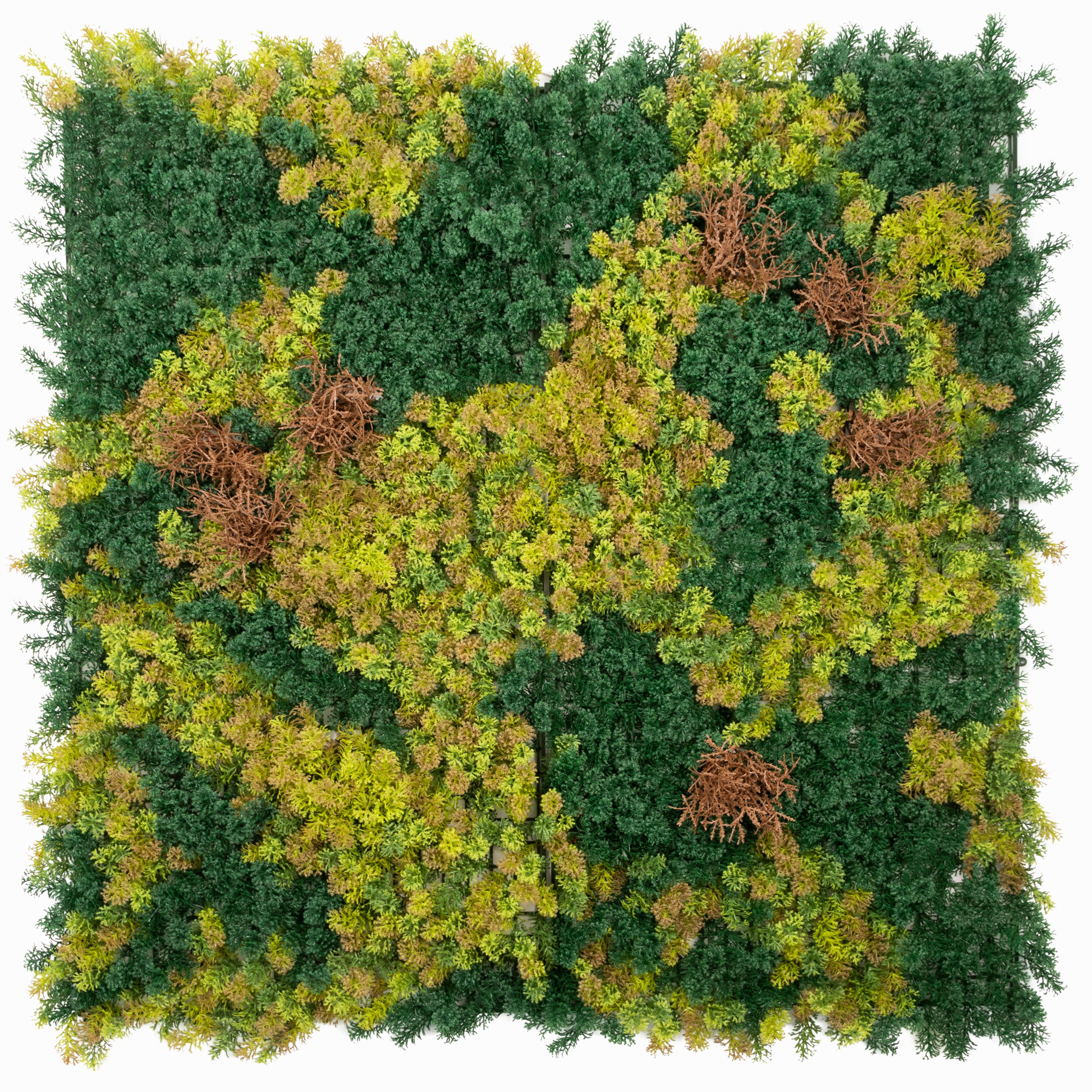 Primaflor-Ideen in Textil Kunstpflanze "Pflanzenwand 100x100" Wanddeko, realistische Optik, In- und Outdoor geeignet, UV-beständig