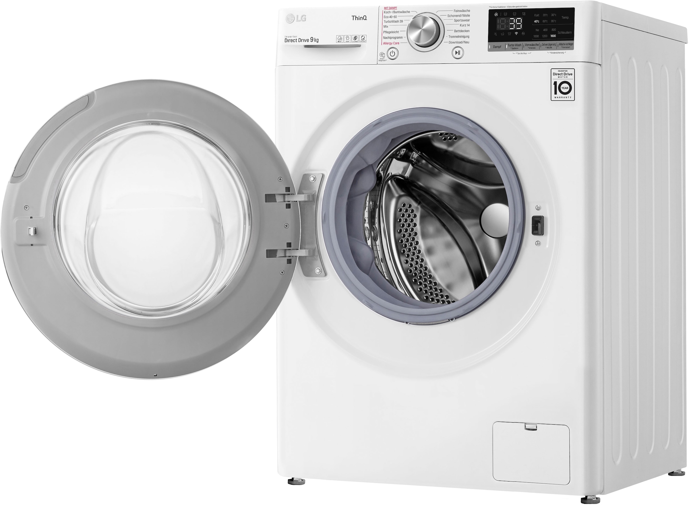 LG Minuten 9 kg, 39 BAUR U/min, 1600 - TurboWash® Waschmaschine nur F6WV709P1, »F6WV709P1«, in Waschen |