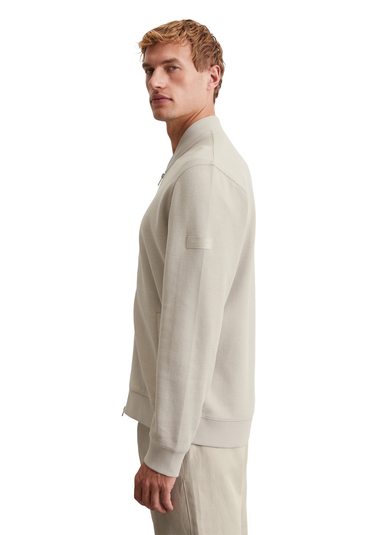 Marc O'Polo Sweatjacke »aus Bio-Baumwolle mit Struktur«