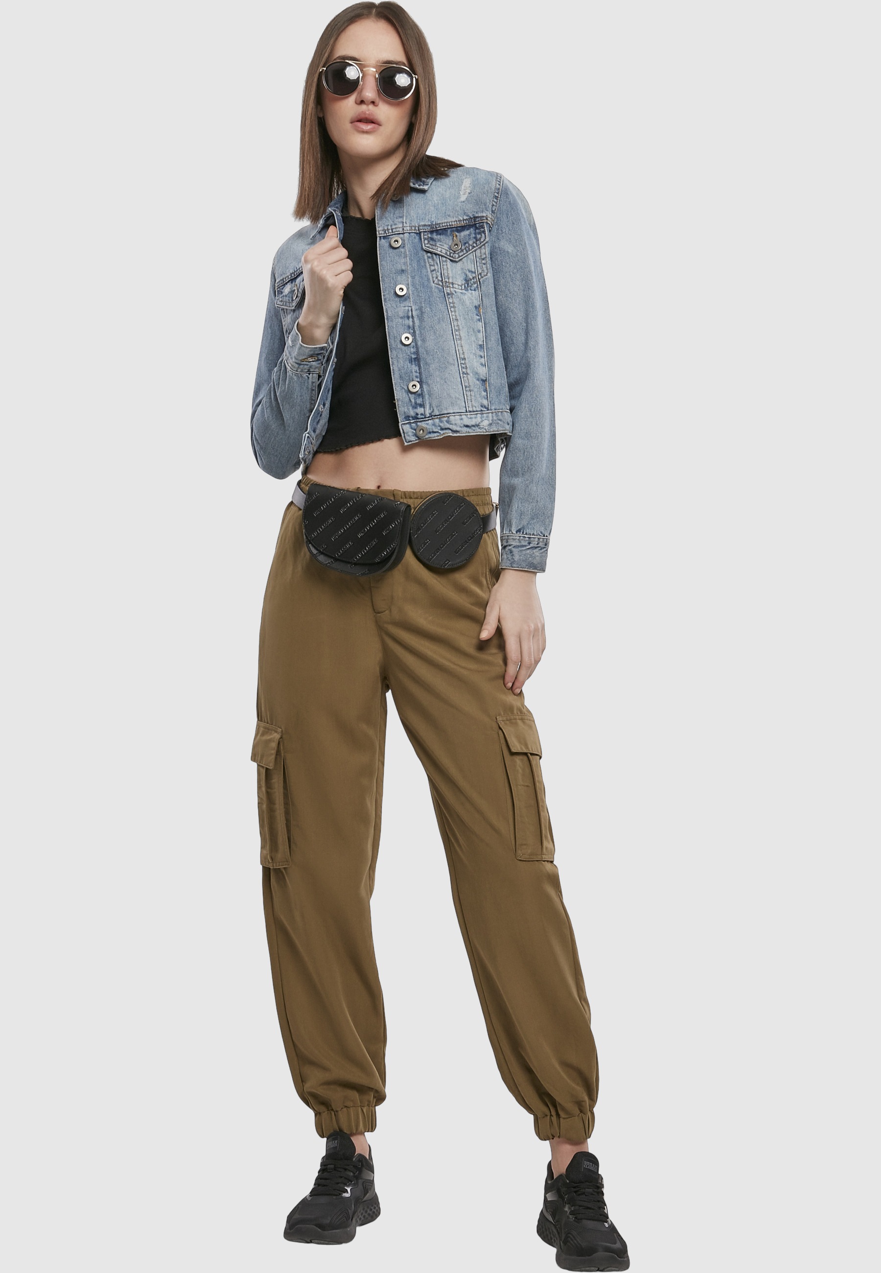 URBAN CLASSICS Cargohose »Urban Classics Damen Ladies Viscose Twill Cargo Pants«