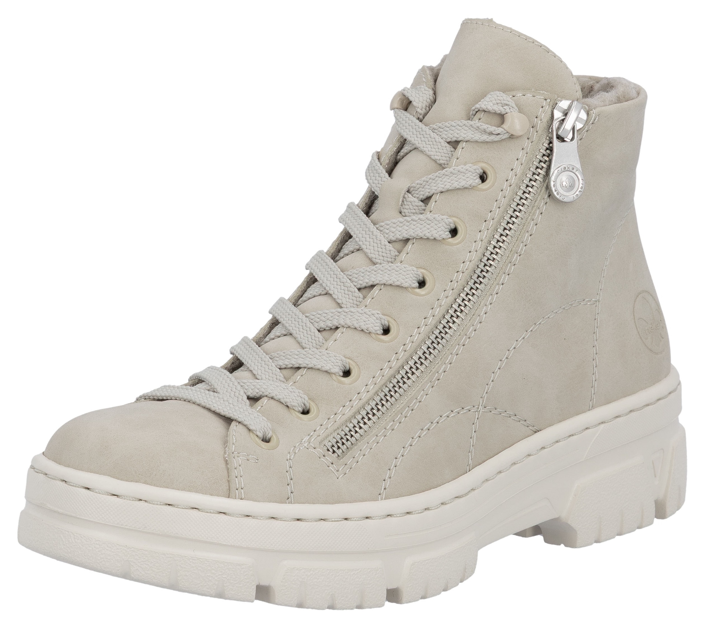 Rieker Winterboots Plateauboots, Schnürboots mit Reißverschluss an der Außenseite