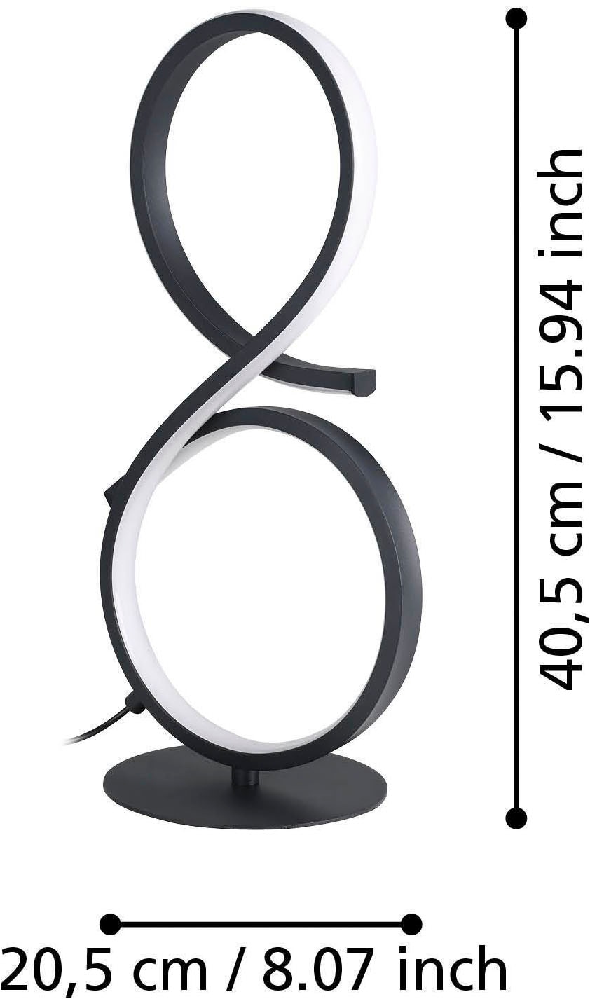 EGLO Tischleuchte »Serpins Tischlampe, Nachttischlampe, Metall und Kunststoff, Lampe« LED-Modul 1 Stk. Warmweiß