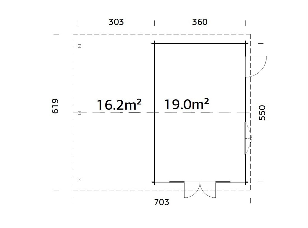 Palmako Gartenhaus »Irene« verschiedene Farben