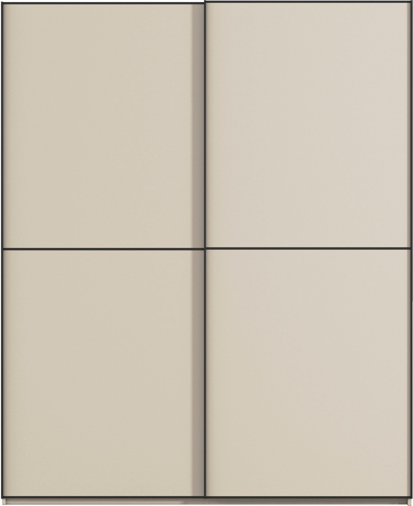 rauch Schwebetürenschrank »Kleiderschrank Schrank Garderobe Schlafzimmerschrank SCALE-DUO« edle zweigeteilte Türen und 3 Zierleisten MADE IN GERMANY