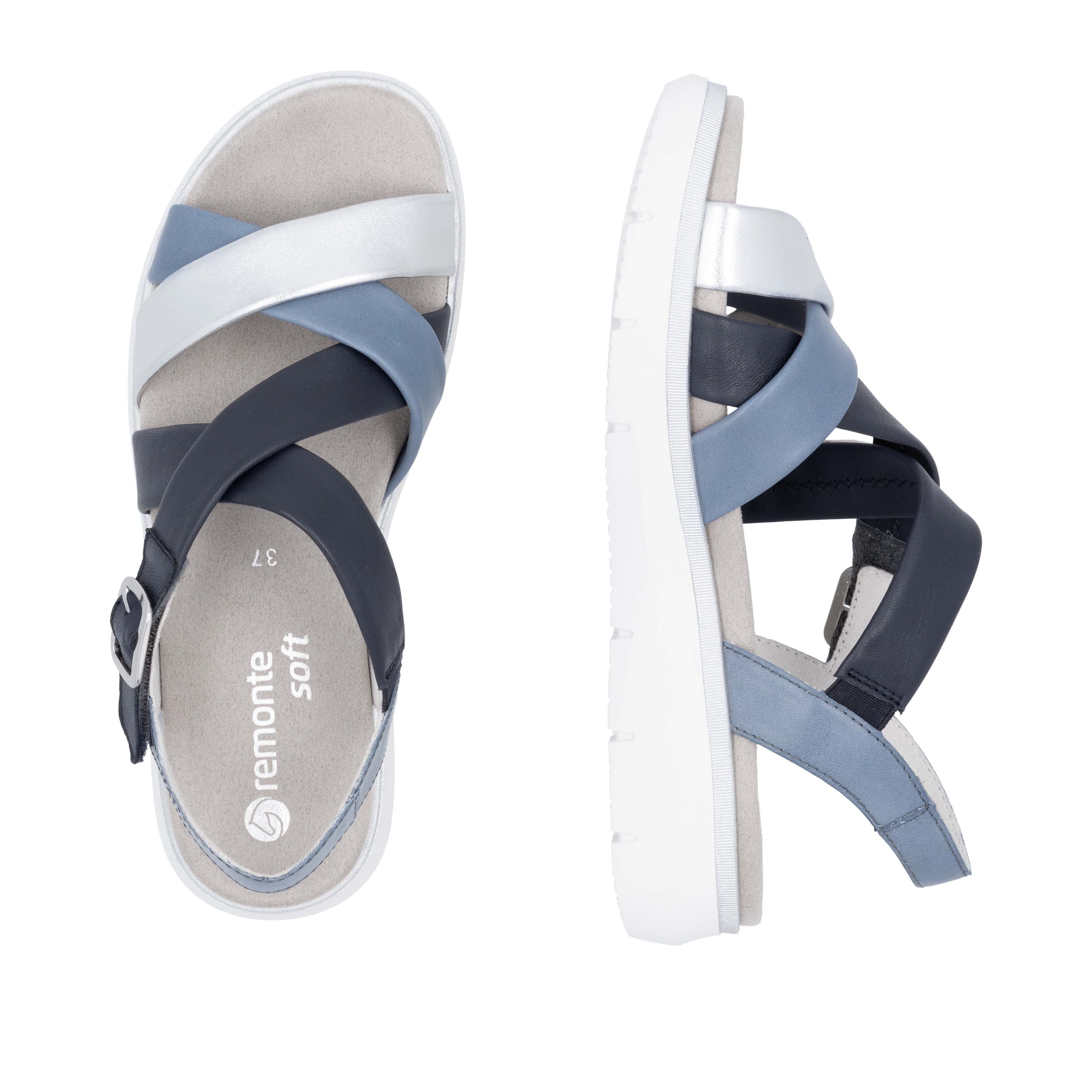 Remonte Riemchensandale »Elisabeth Hurley-Collection«, Keilabsatz, Sommerschuh, Sandalette mit Kreuzbandage