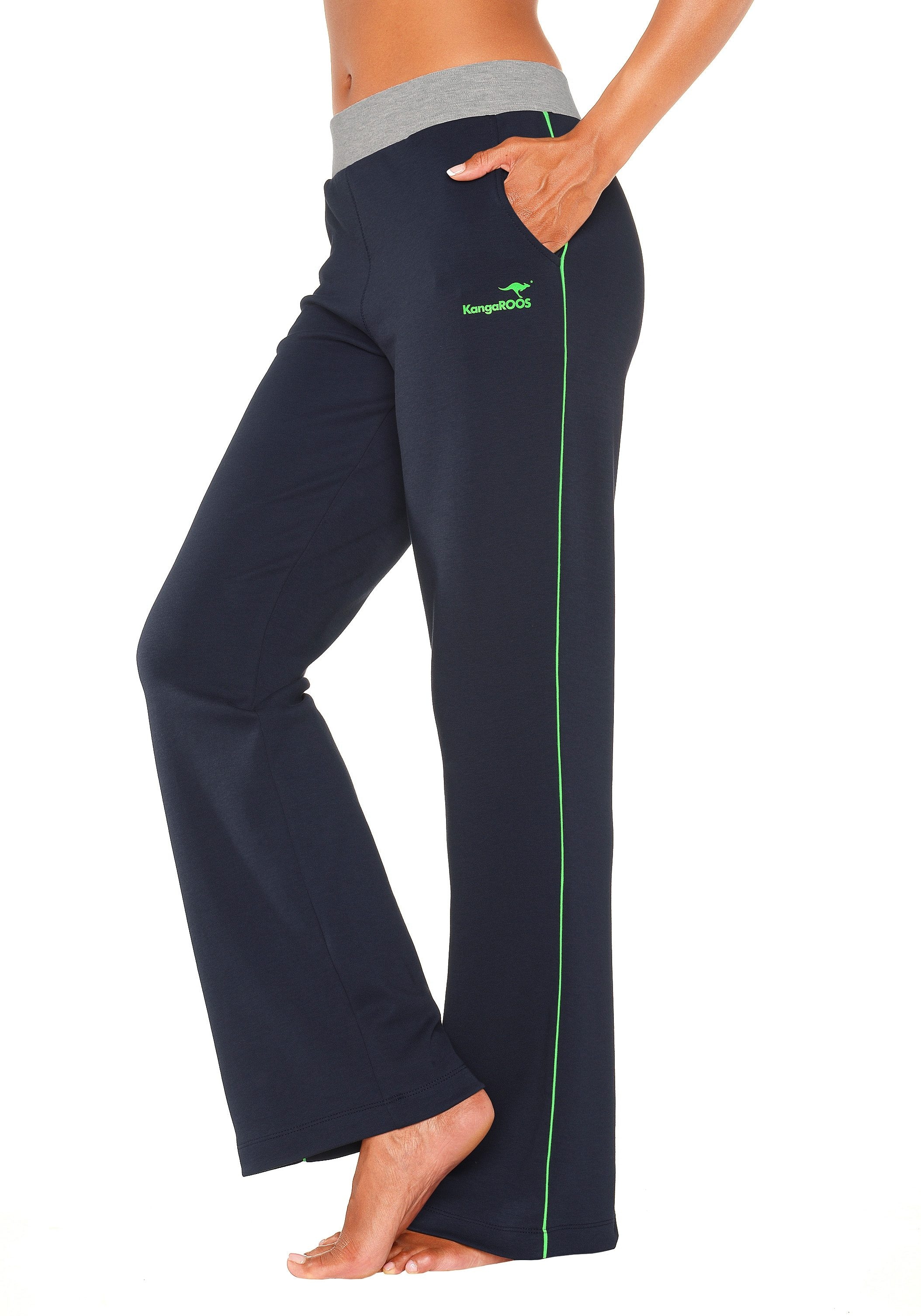 KangaROOS Relaxhose, mit breitem Bund, Loungewear, Loungeanzug