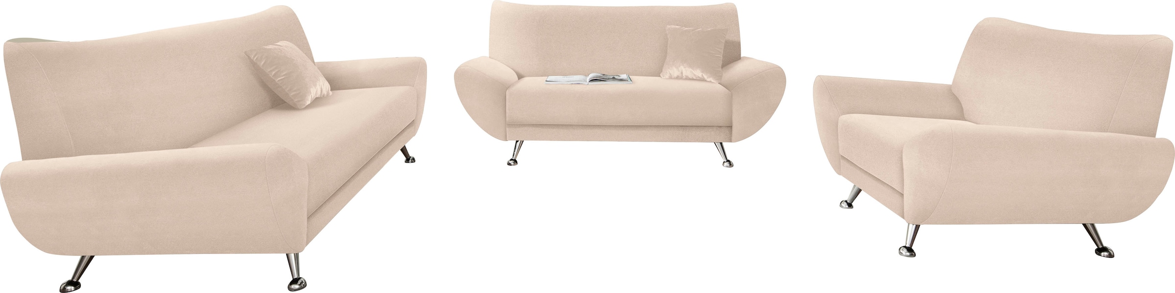 INOSIGN Polstergarnitur »Saltare elegant und komfortabel, OTTOs Choice«, (3 tlg.)