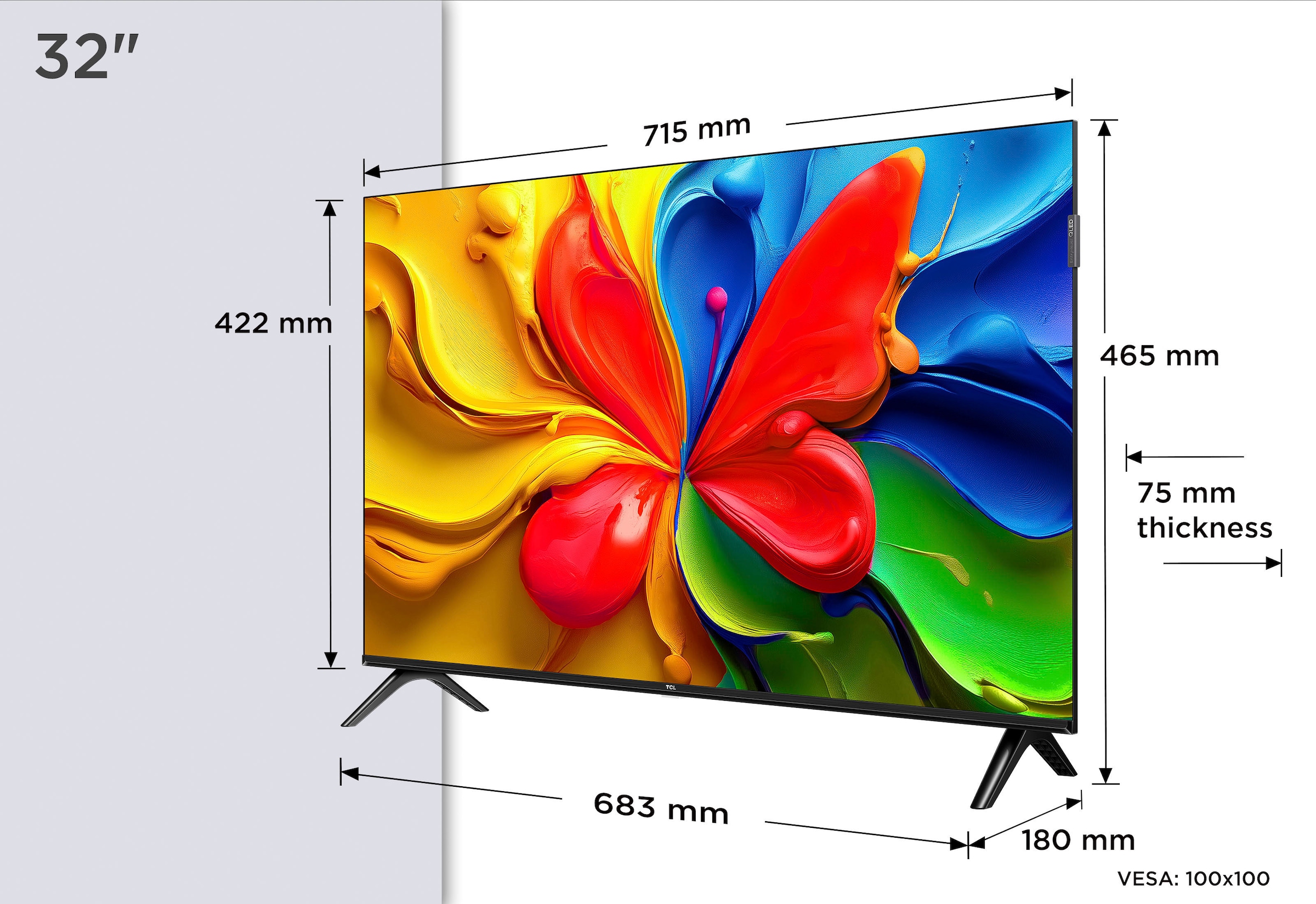 TCL QLED-Fernseher »32V5CX1«, HD, Android TV, Android TV, Dolby Audio, HD, HDR 10, Slim, Bluetooth, 32 Zoll / 81 cm