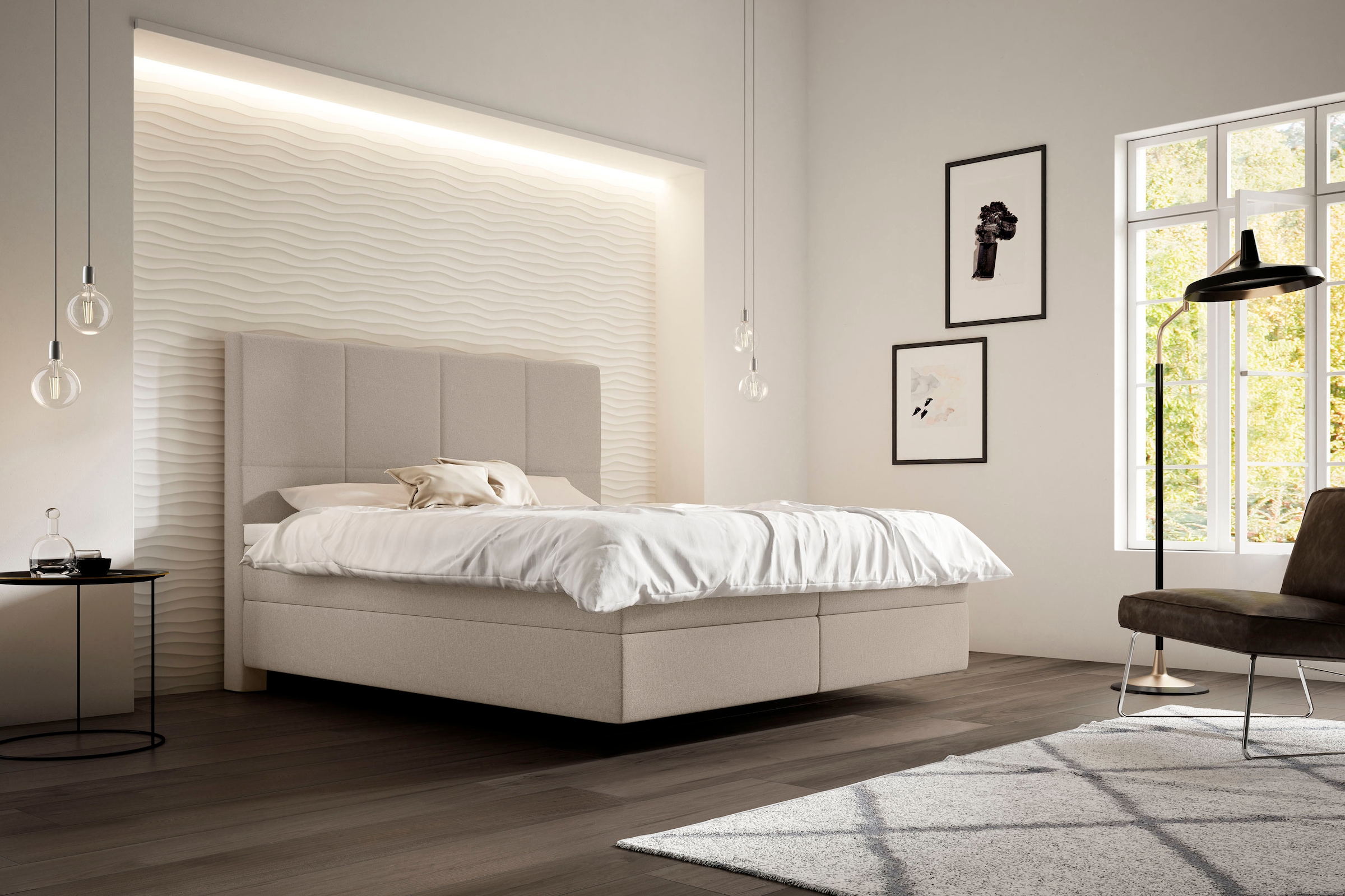 Schlaraffia Boxspringbett »Saga«, mit BULTEX® inklusive Topper in Schwebeoptik, Kopfteilhöhe 133 cm