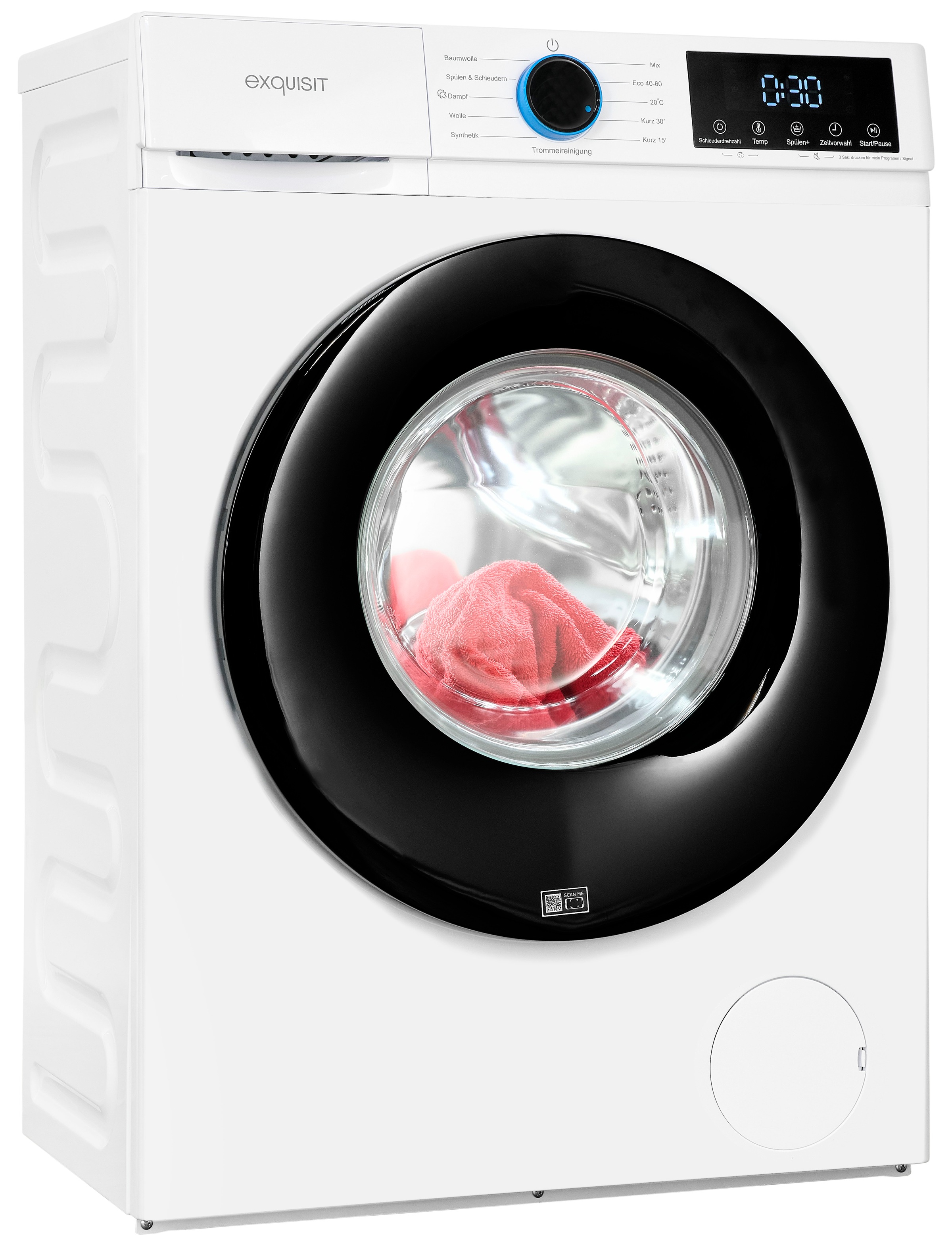 exquisit Waschmaschine "WA6312-371A weiss" Digitales Display, leicht zu rei günstig online kaufen