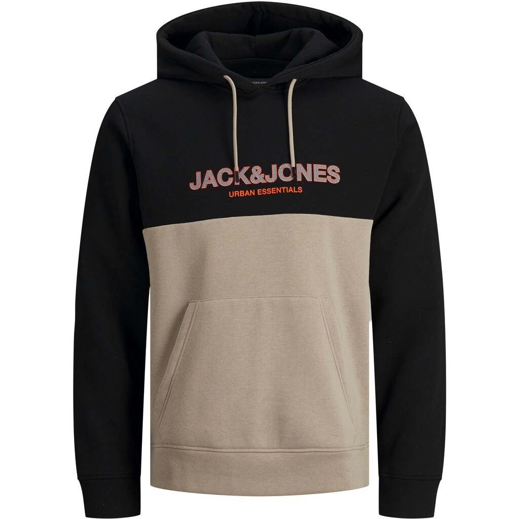 Herrenmode Pullover & Sweatshirts Jack & Jones PlusSize Kapuzensweatshirt »URBAN BLOCKING SWEAT HOOD«, Bis Größe 6XL beige Herrenmode Pullover & Sweatshirts Jack & Jones PlusSize Kapuzensweatshirt »URBAN BLOCKING SWEAT HOOD«, Bis Größe 6XL beige