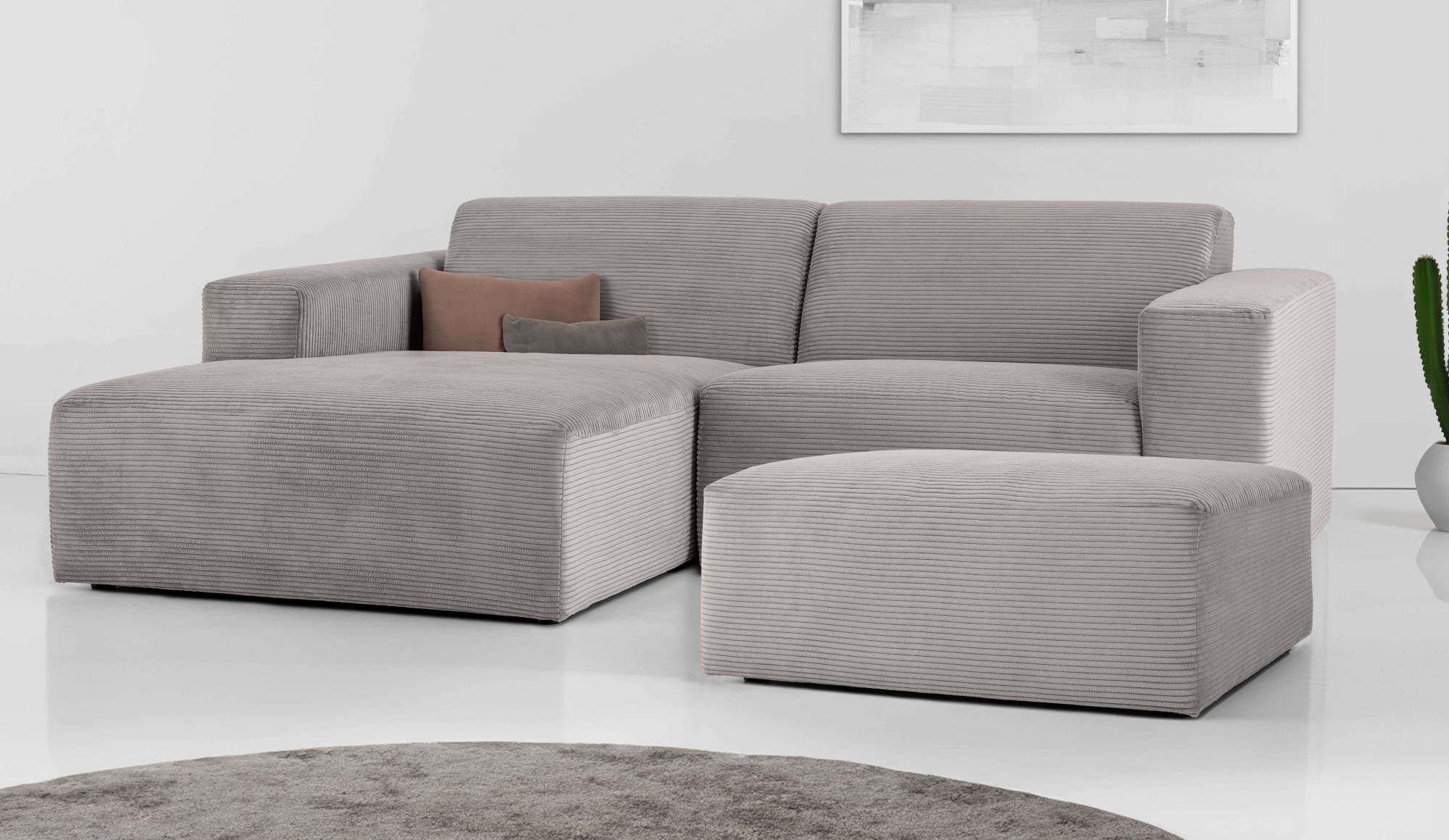 INOSIGN Ecksofa "Koa,228cm, L-Form, Modulsofa, Webstoff, Cord", Designsofa, günstig online kaufen