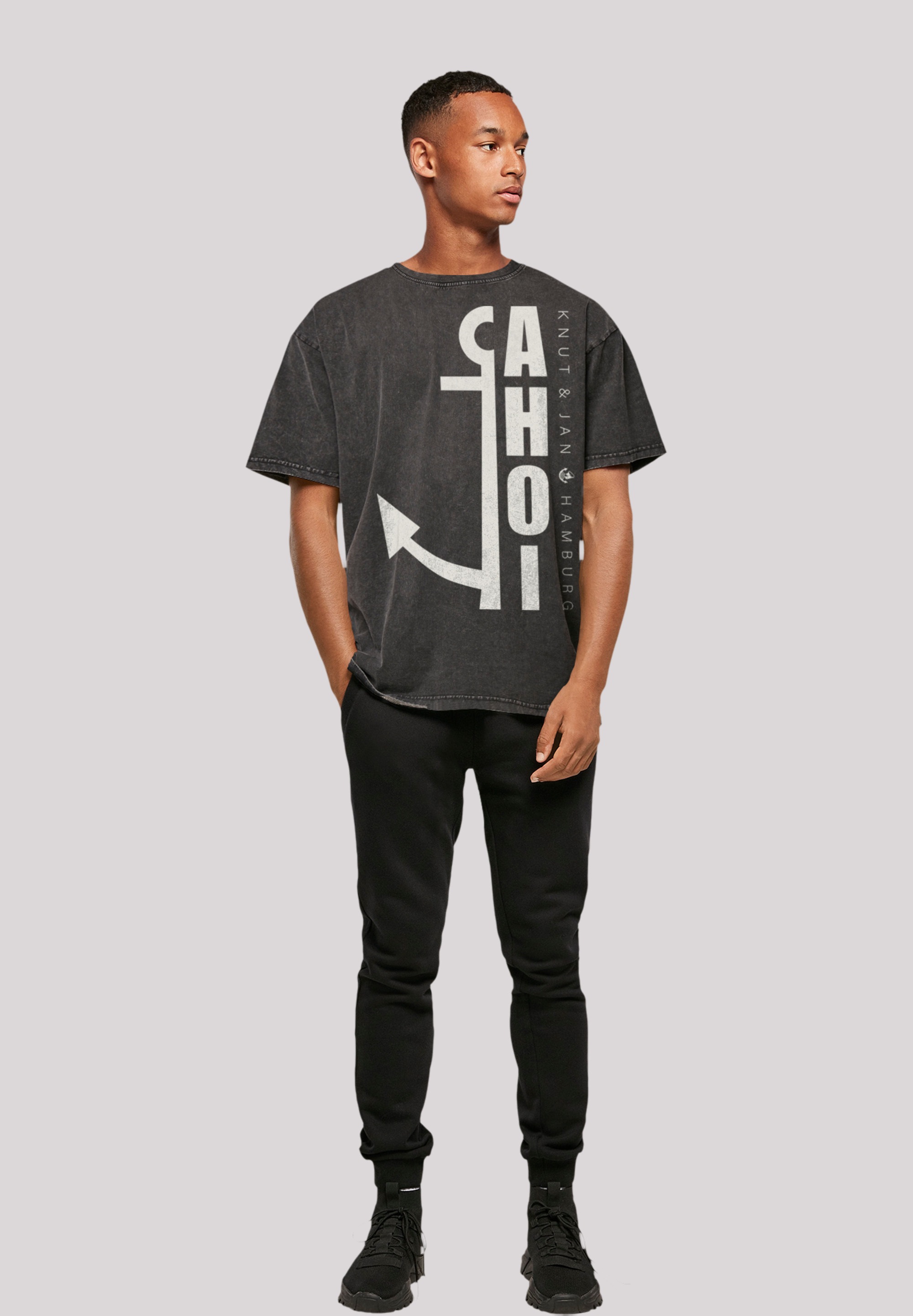F4NT4STIC T-Shirt »Ahoi Anker Knut & Jan Hamburg«, Print