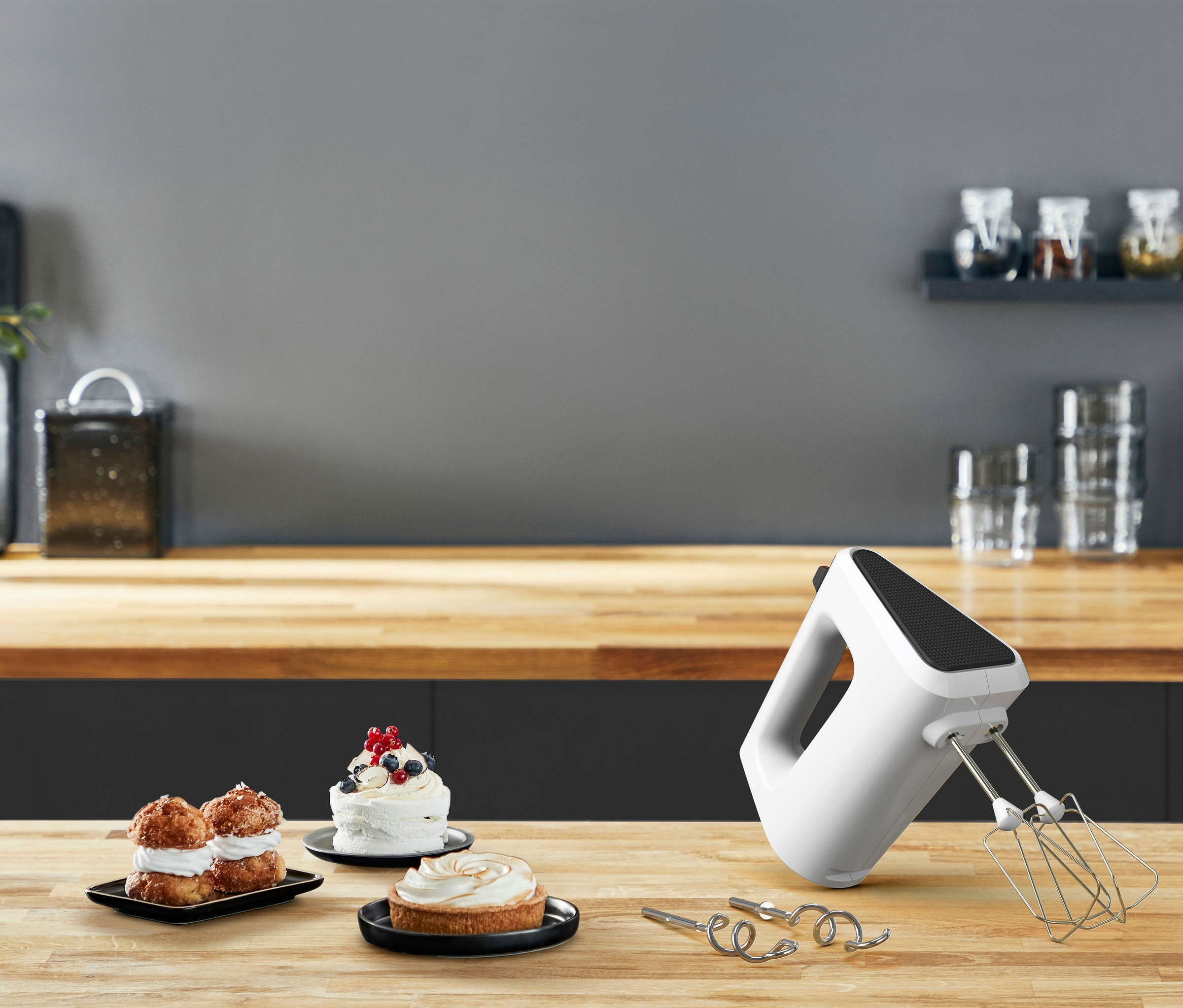 Krups Handmixer »3 Mix 4000«, 450 W, Turbo- und Auswurf-Funktion, inkl. 2 Rührbesen und 2 Knethaken, GN4001